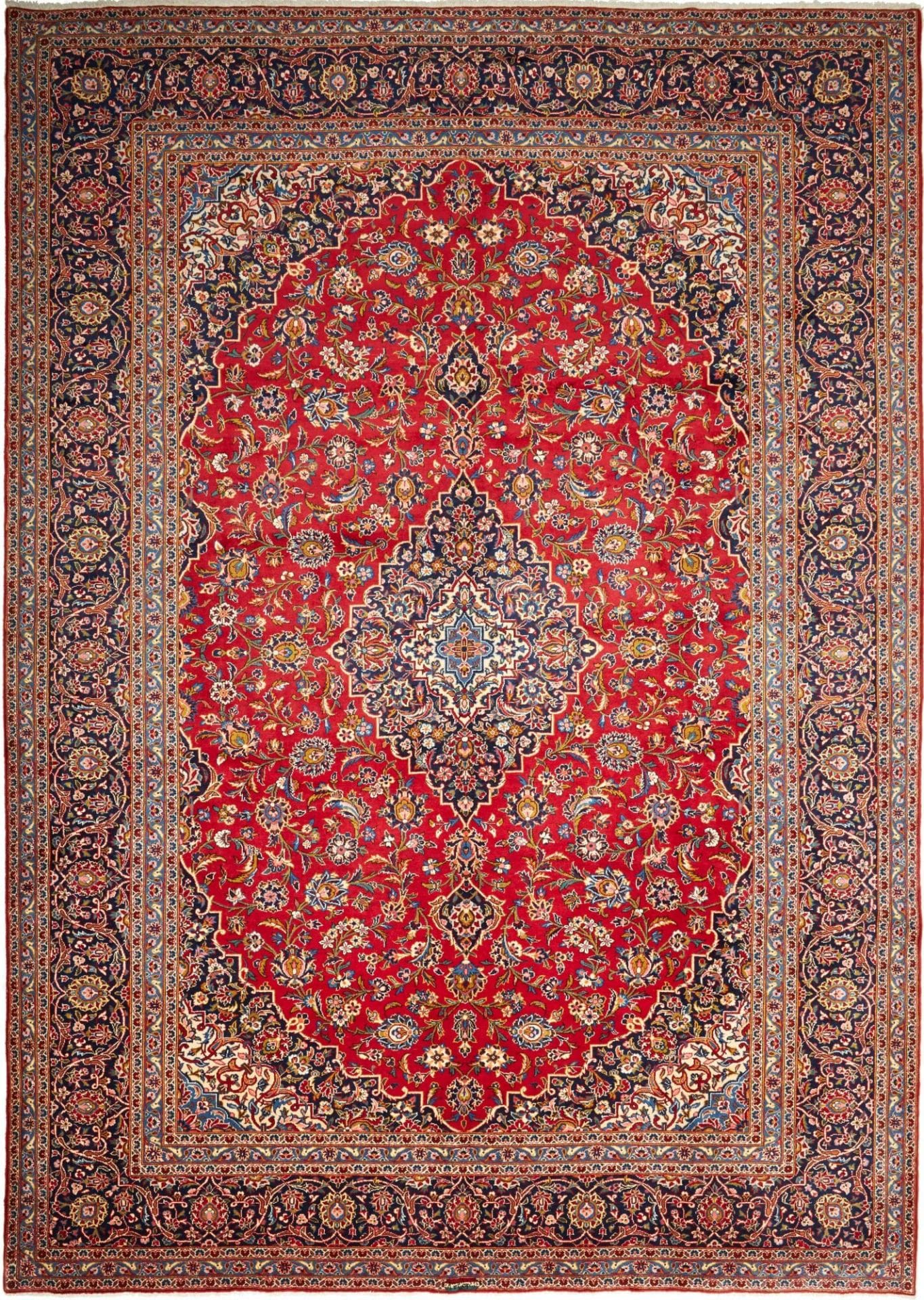 Kashan Teppich 277 x 388 cm, Handgeknüpft, Perserteppich