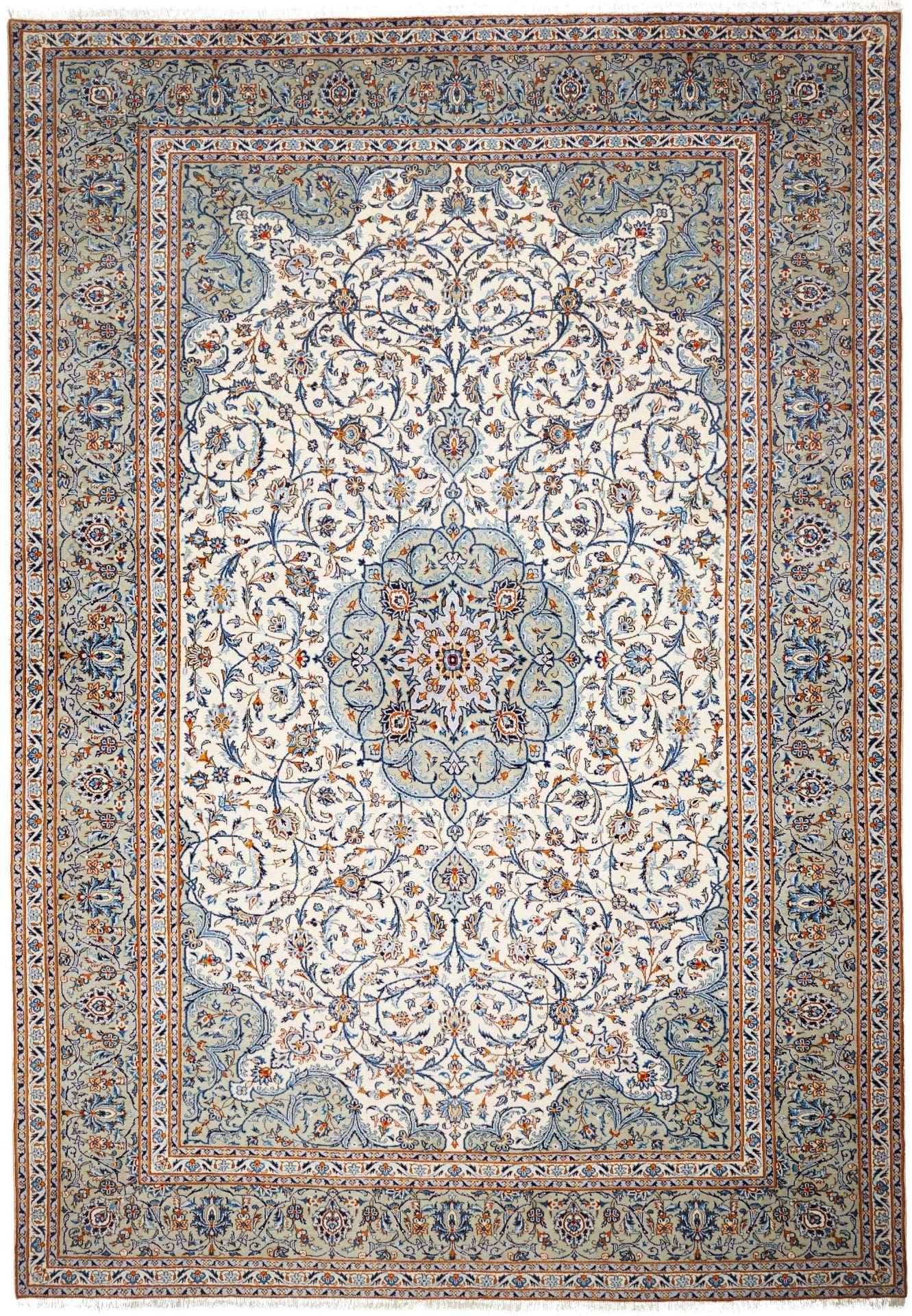 Kashan Teppich 298 x 425 cm, handgeknüpft, aus Schurwolle, Perserteppich H1