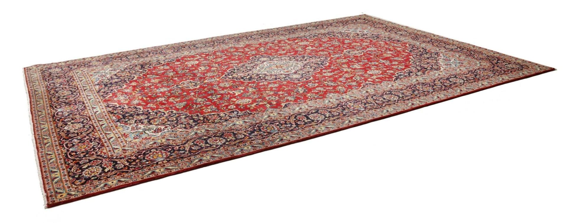 Kashan Teppich 303 x 404cm, handgeknüpft, Schurwolle, Perserteppich