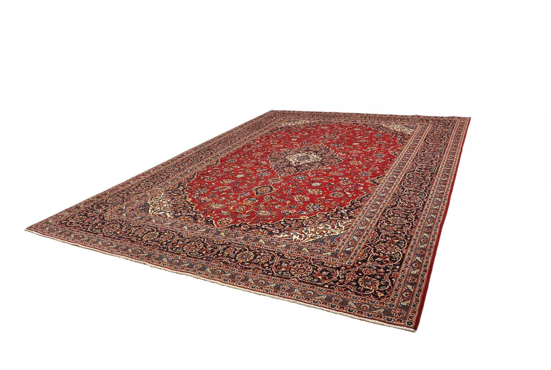 Kashan Teppich 303 x 410 cm, handgeknüpft, Perserteppich, Schurwolle
