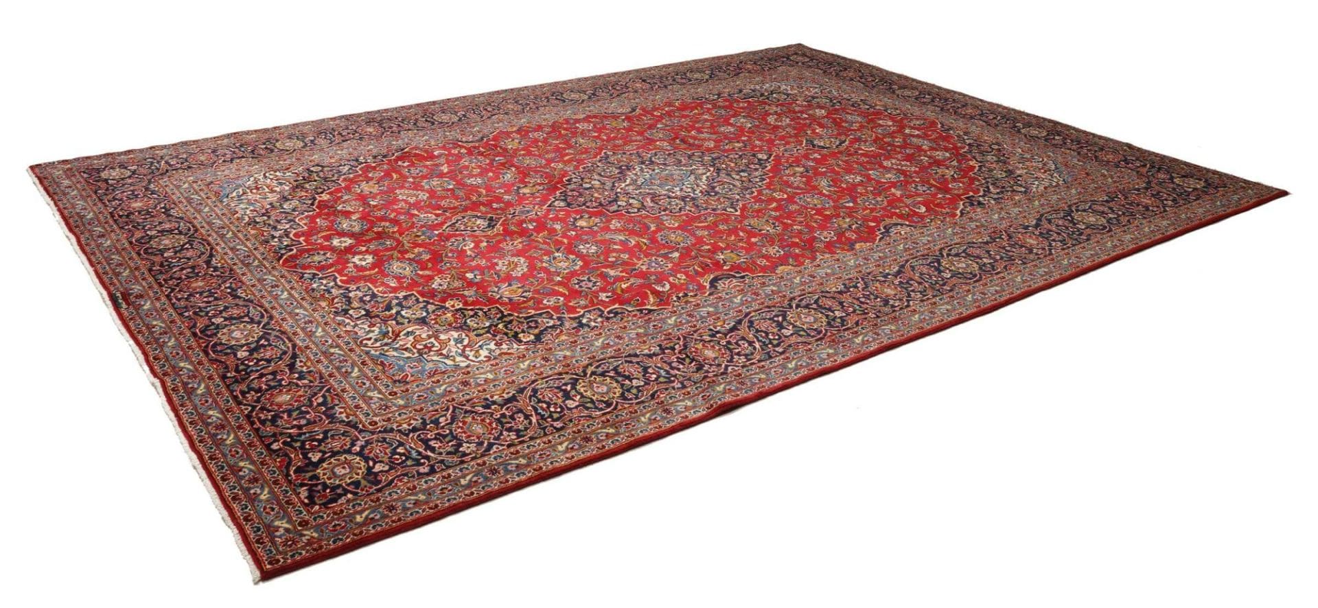 Kashan Teppich 277 x 388 cm, Handgeknüpft, Perserteppich
