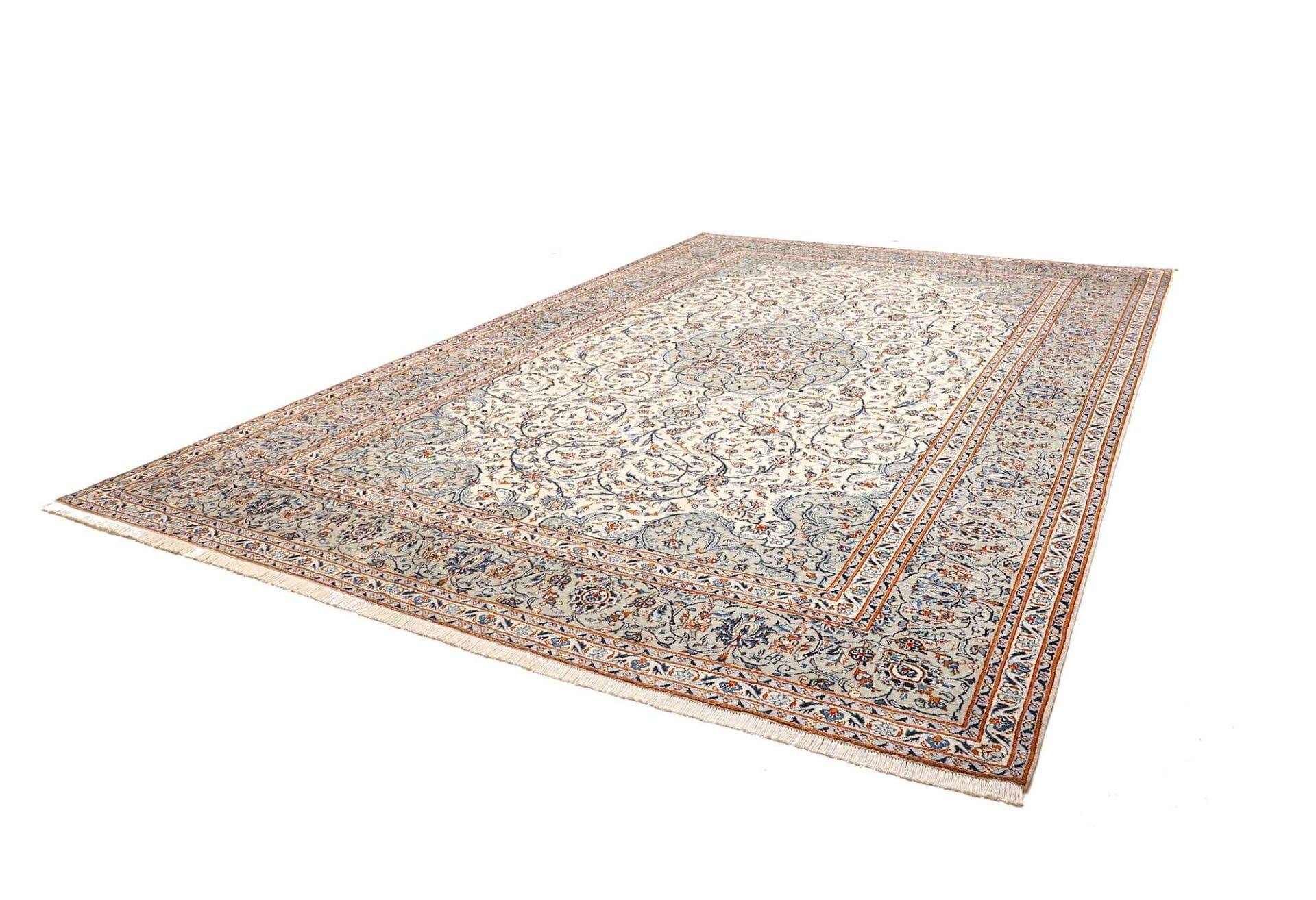 Kashan Teppich 298 x 425 cm, handgeknüpft, aus Schurwolle, Perserteppich H1