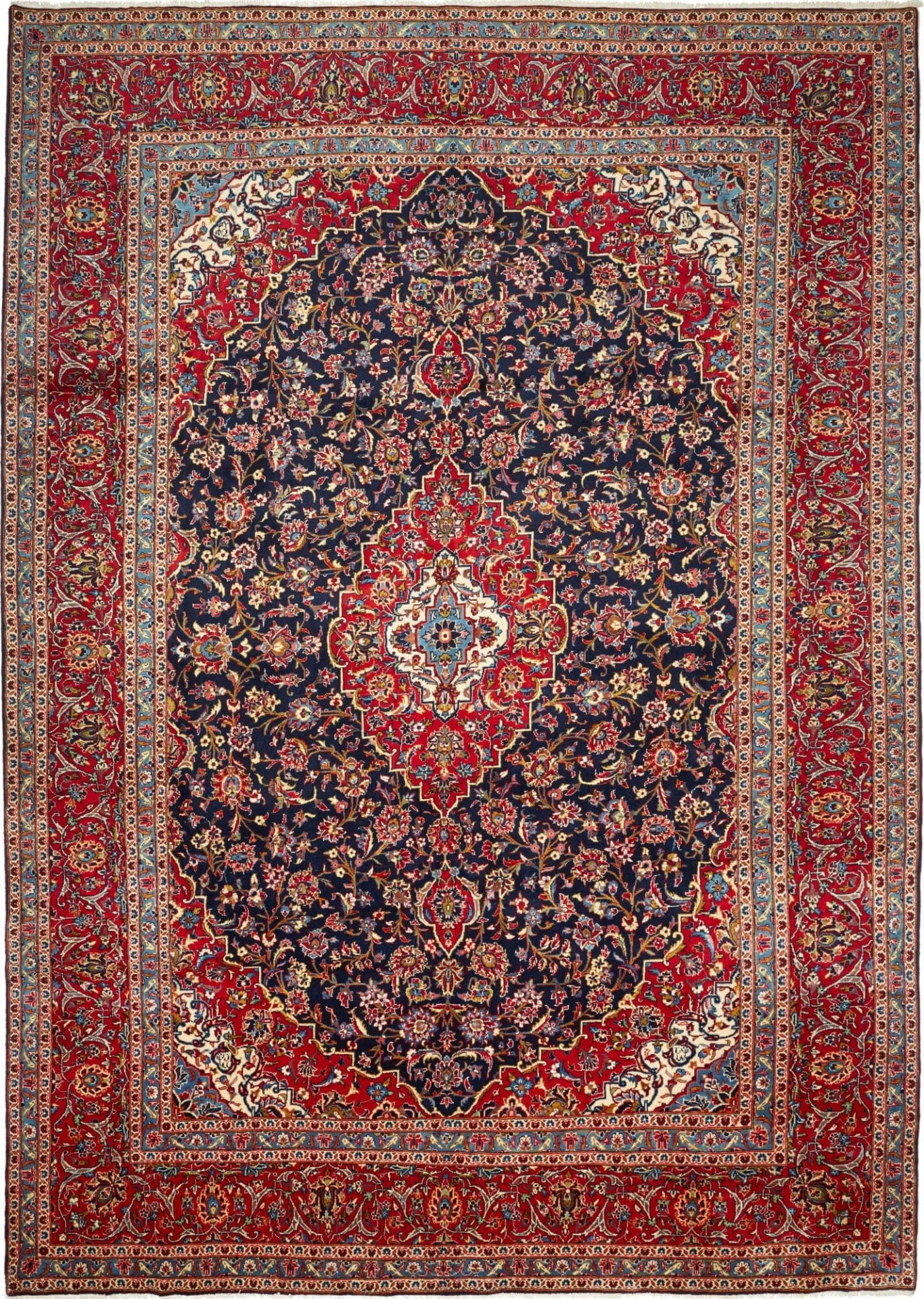Kashan Teppich 298 x 418 cm | Schurwolle | Handgeknüpft | Perserteppich