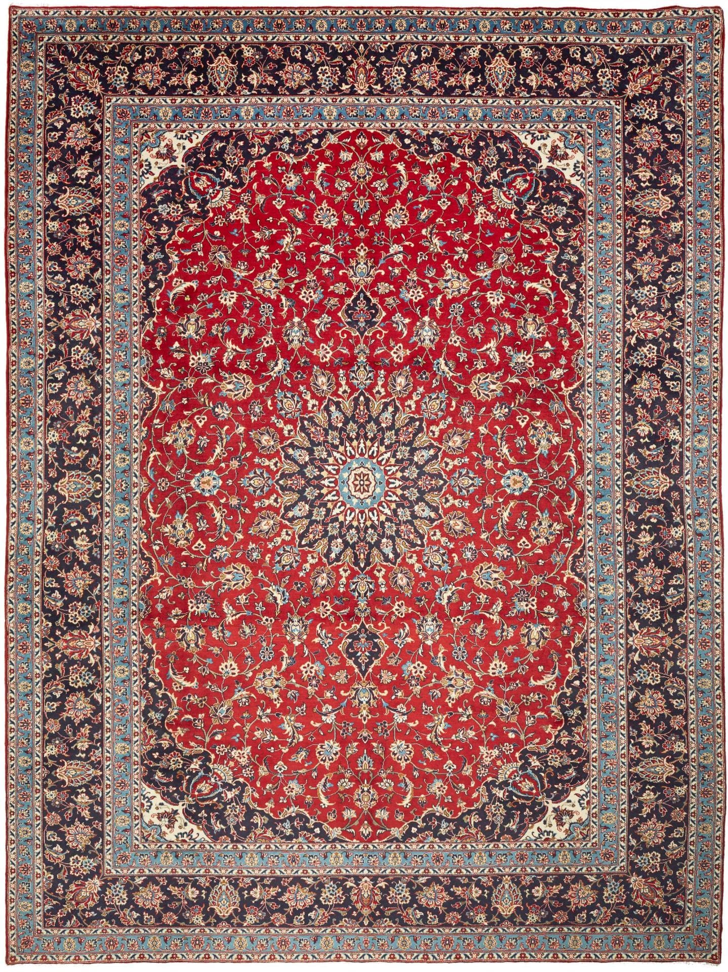 Kashan Teppich 298 x 400cm, handgeknüpft, Schurwolle, Perserteppich