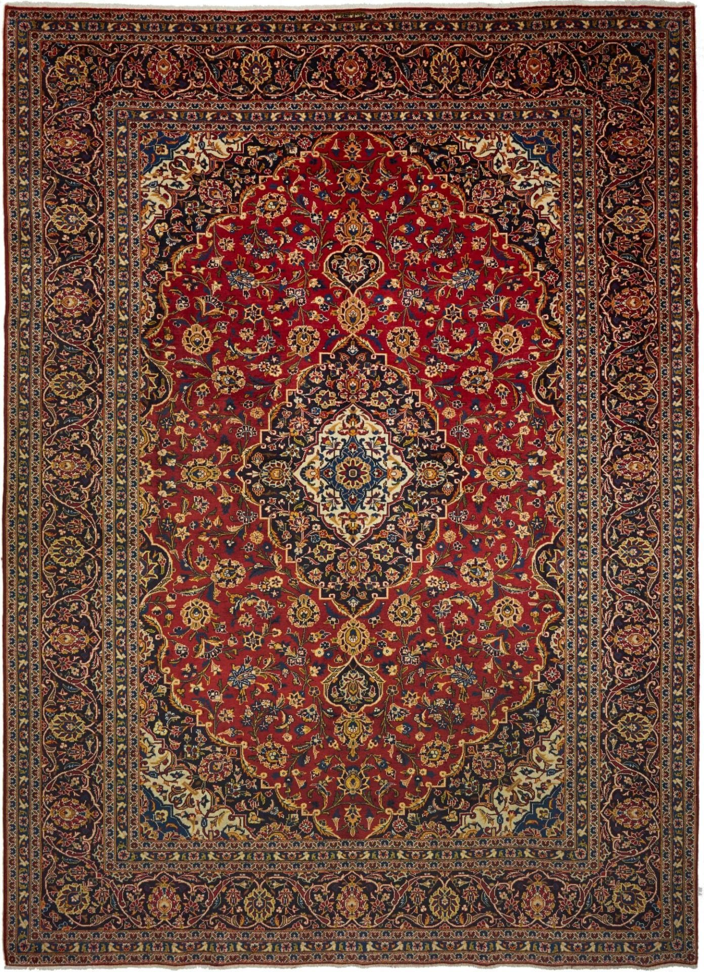 Kashan Teppich 295 x 402cm – Handgeknüpft, Perserteppich, Wolle