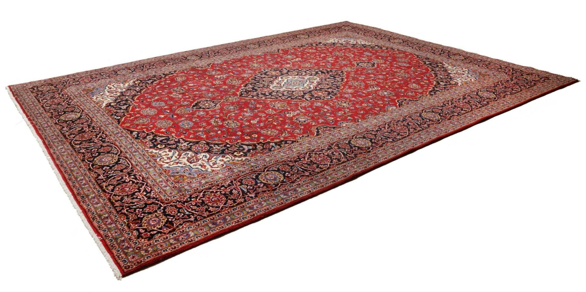 Kashan Teppich 296 x 396cm - Handgeknüpft, Perserteppich, Schurwolle
