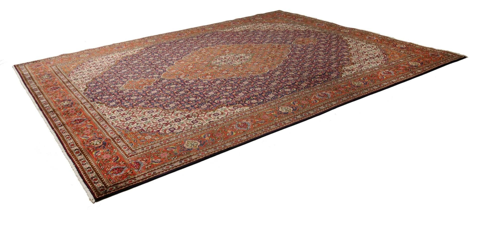 Täbriz Teppich 303 x 390cm – Handgeknüpft aus Schurwolle, Perserteppich