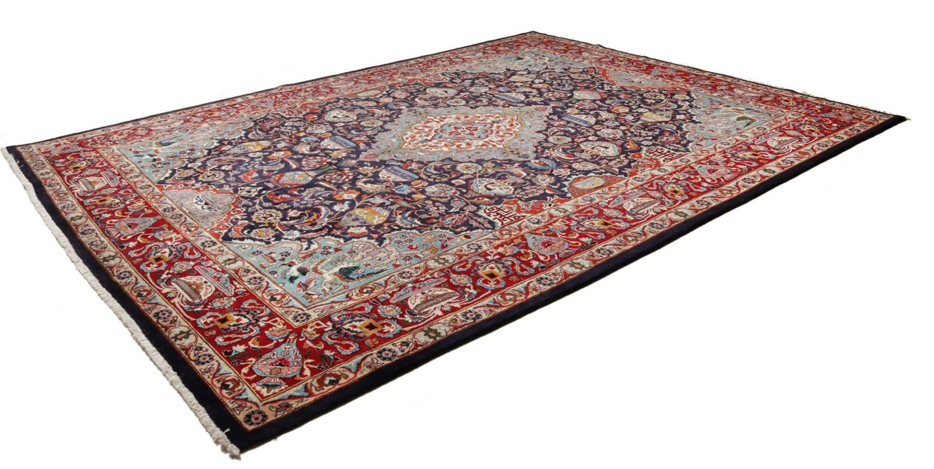 Kashan Perserteppich 295 x 390 cm - Handgeknüpft aus Schurwolle H1