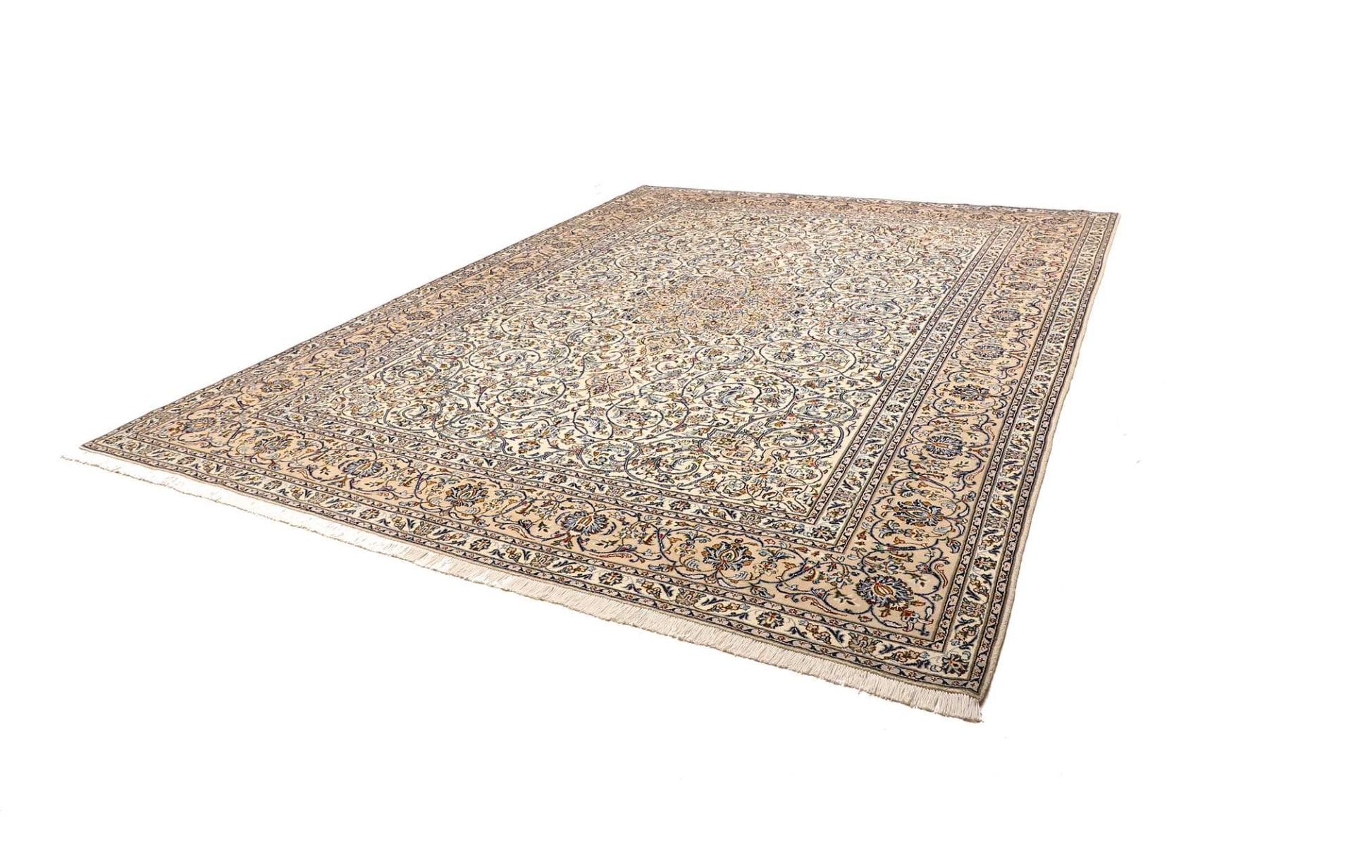 Kashan Teppich 300 x 393cm - Handgeknüpft, Schurwolle, Perserteppich