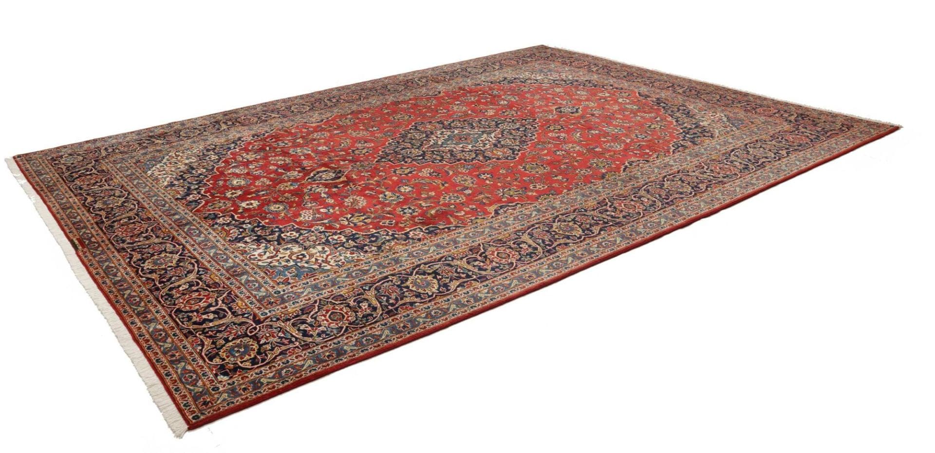 Kashan Teppich 300 x 395 cm - Handgeknüpft, Perserteppich