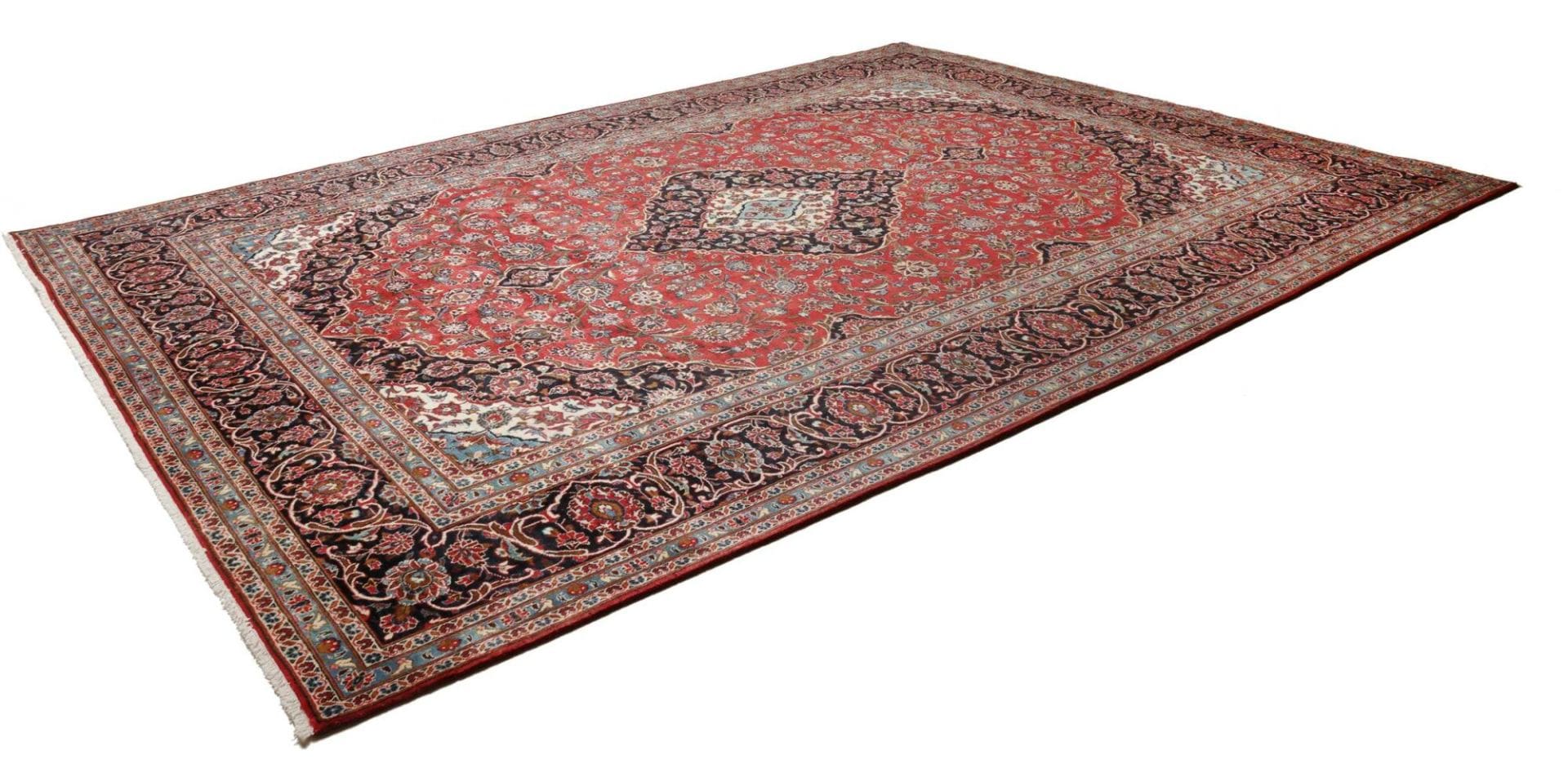 Kashan Teppich 296 x 393 cm - Handgeknüpft, Perserteppich