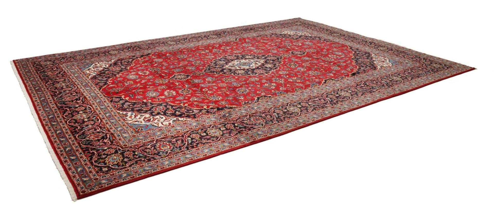 Kashan Teppich 300 x 408cm, Handgeknüpft, Perserteppich, Wolle