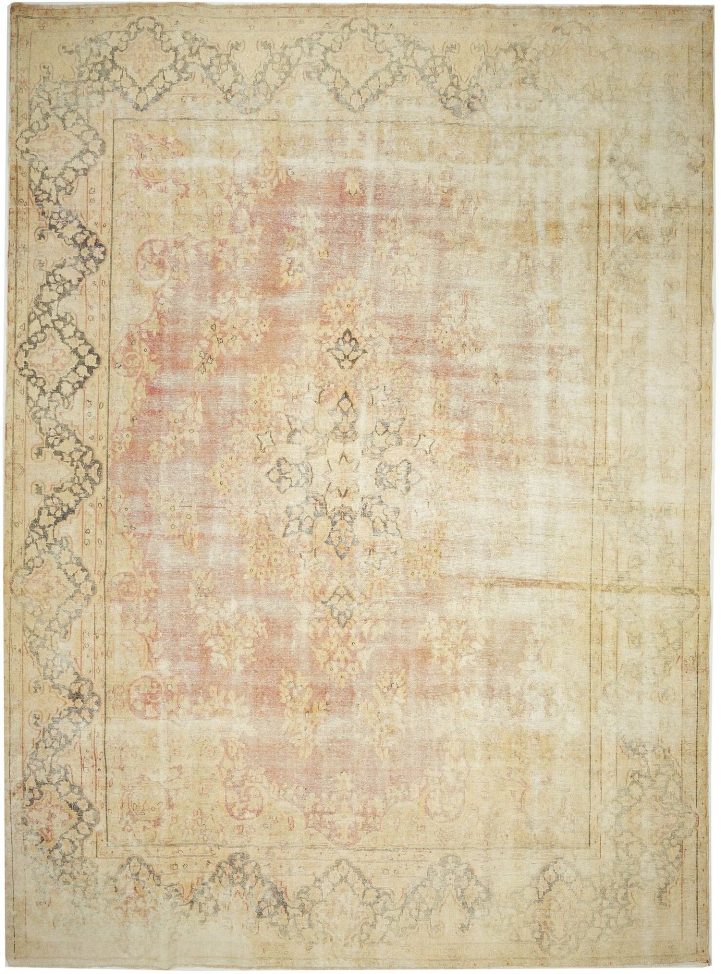 Vintage Perserteppich 302 x 404cm aus Schurwolle, handgeknüpft