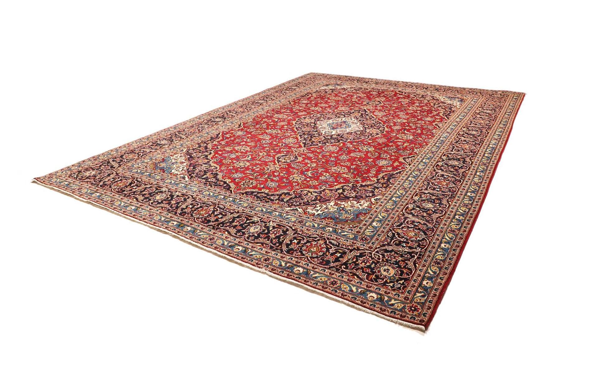 Kashan Teppich 313 x 420 cm – Handgeknüpft, Perserteppich, Wolle