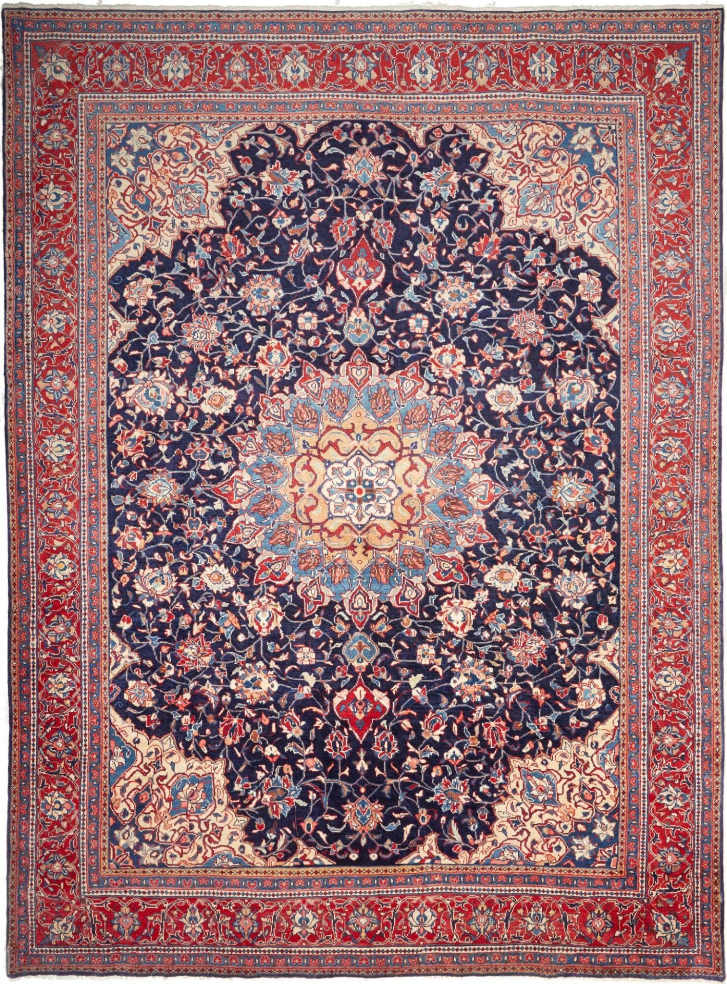 Sarough Teppich 291 x 396cm, Schurwolle, florales Muster, handgeknüpft H1