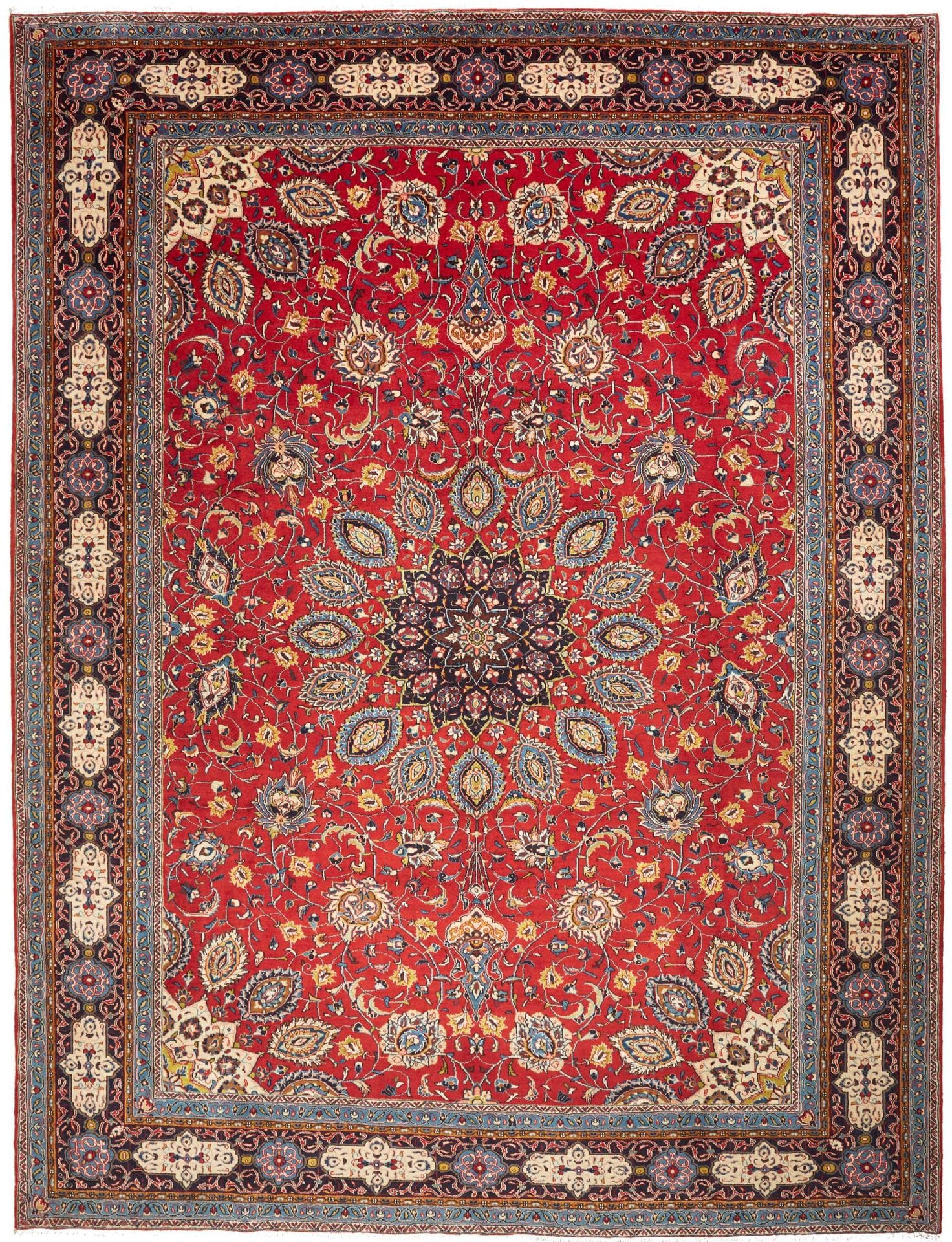 Eleganter Sarough Teppich 301 x 390cm, Schurwolle, handgeknüpft H1