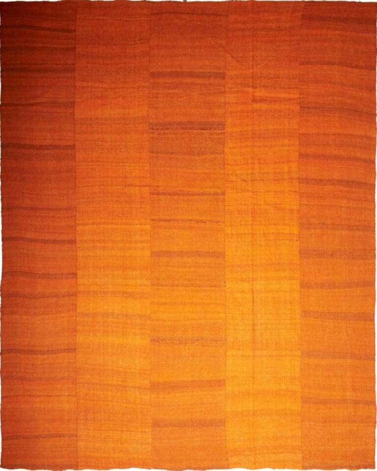 Patchwork Orientteppich 319 x 393 cm aus Schurwolle, handgeknüpft