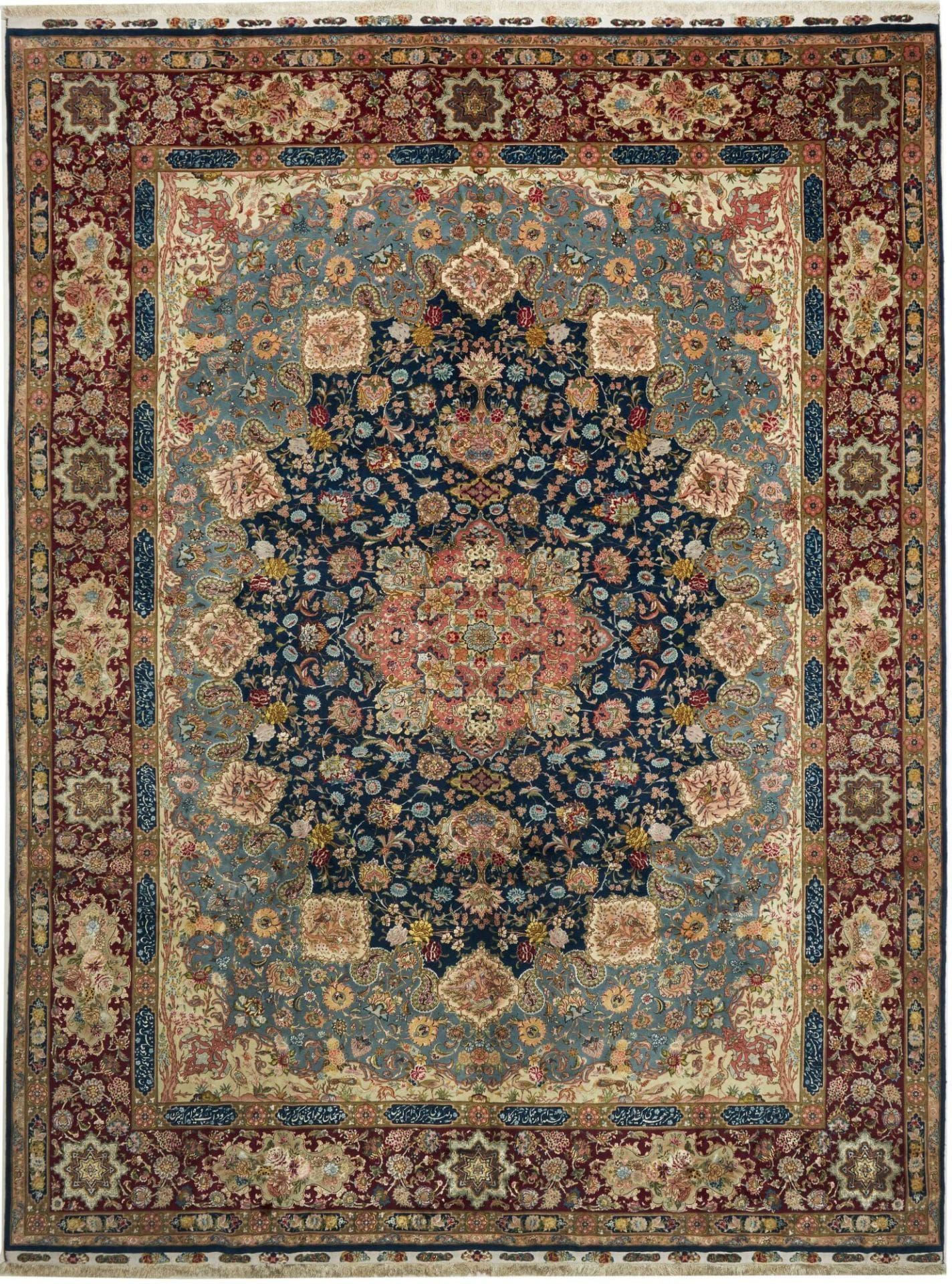 Täbriz Teppich 303 x 397 cm, Schurwolle, handgeknüpft, Perserteppich H1