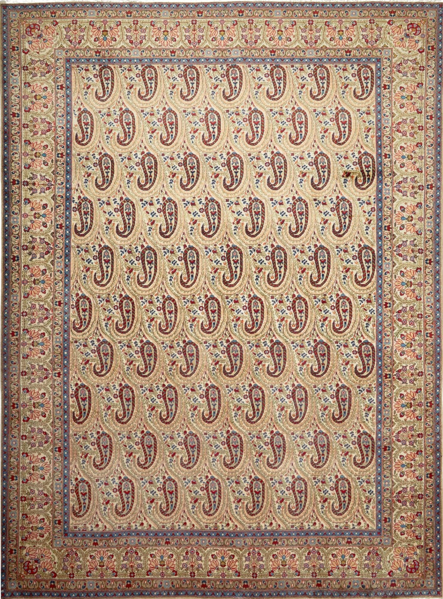 Orientteppich Ghom 293 x 385cm, Handgeknüpft aus Schurwolle