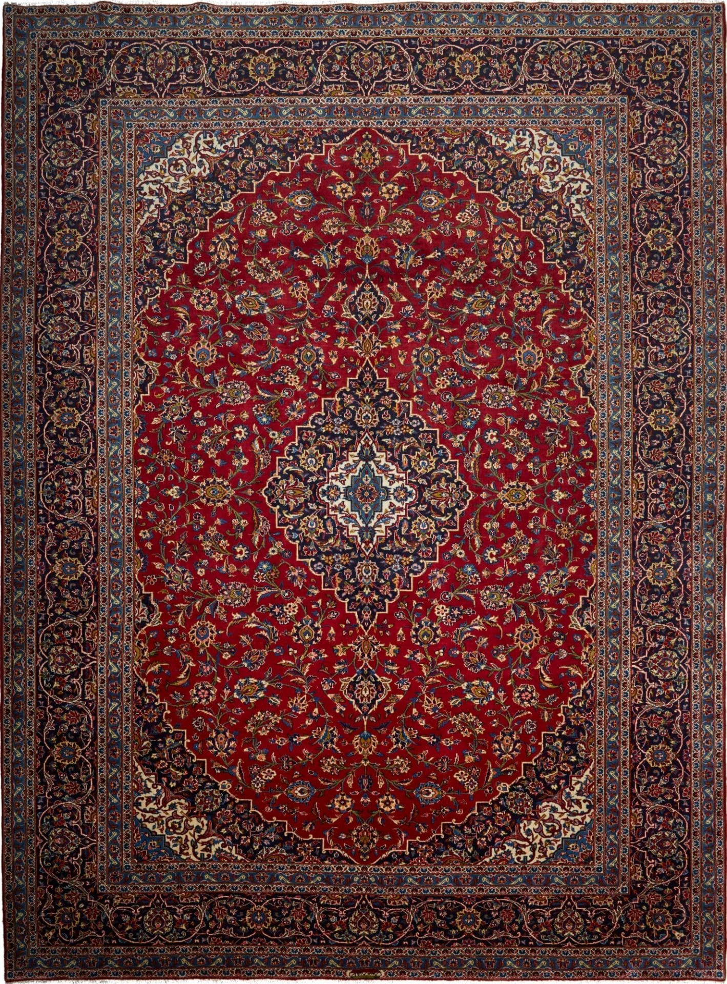 Kashan Teppich 300 x 402cm - Handgeknüpft, Perserteppich