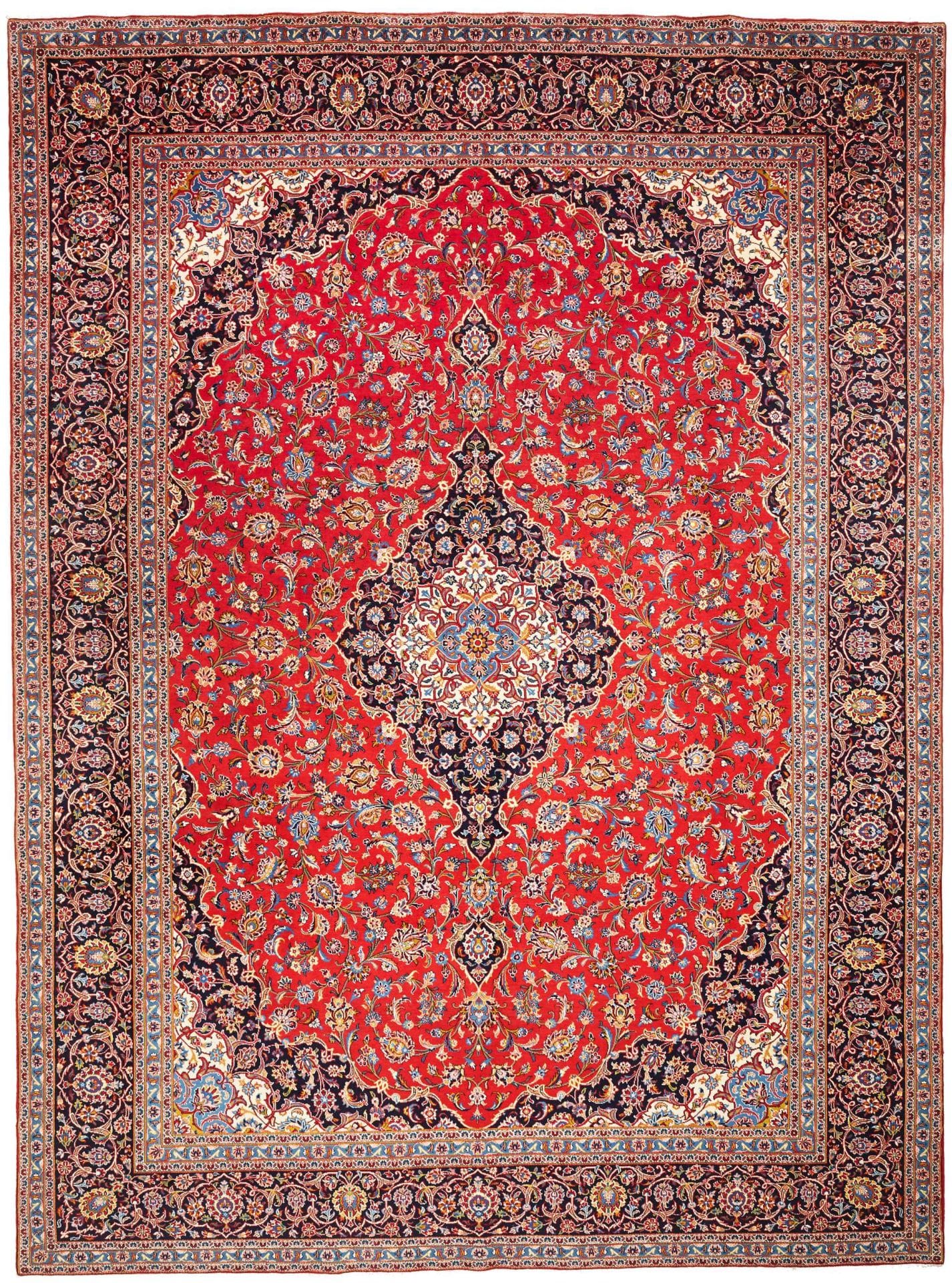Kashan Teppich 303 x 396cm – Handgeknüpft, Perserteppich