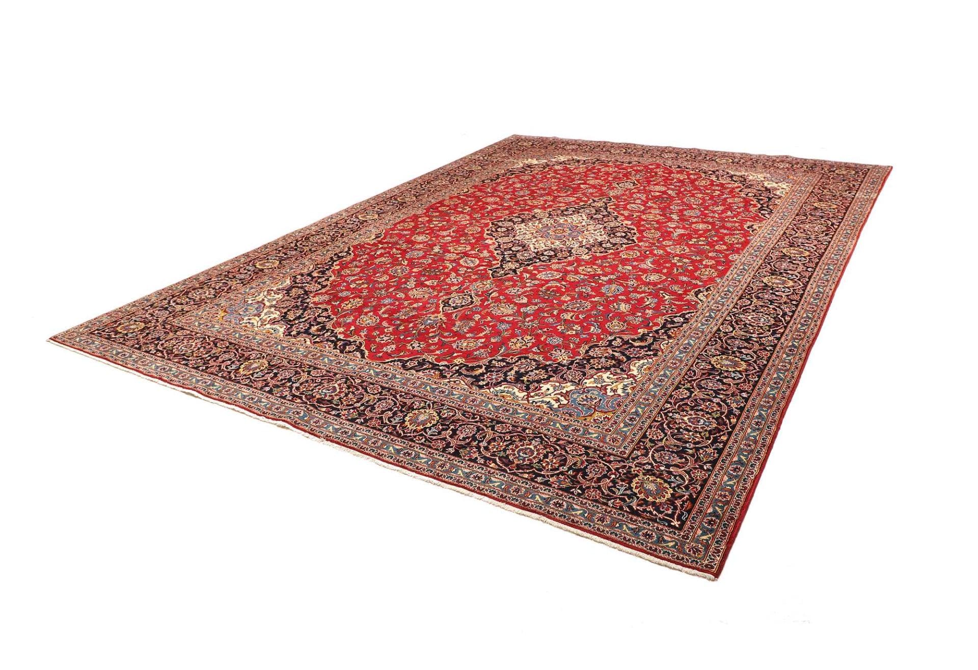 Kashan Teppich 298 x 398cm, handgeknüpft, Schurwolle, Perserteppich