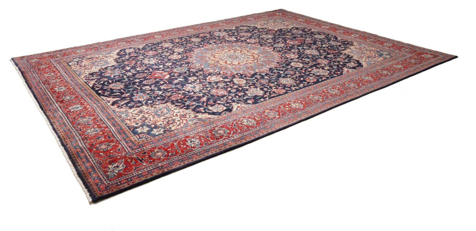 Sarough Teppich 291 x 396cm, Schurwolle, florales Muster, handgeknüpft H1