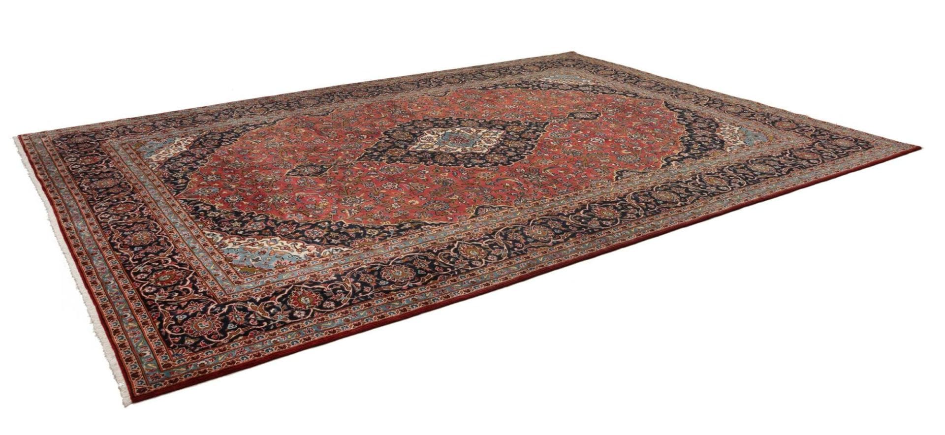 Kashan Teppich 298 x 411 cm - Handgeknüpft, Perserteppich, Wolle