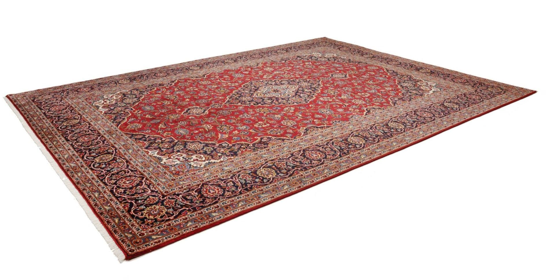 Kashan Teppich 298 x 400cm - Handgeknüpft, Perserteppich, Wolle