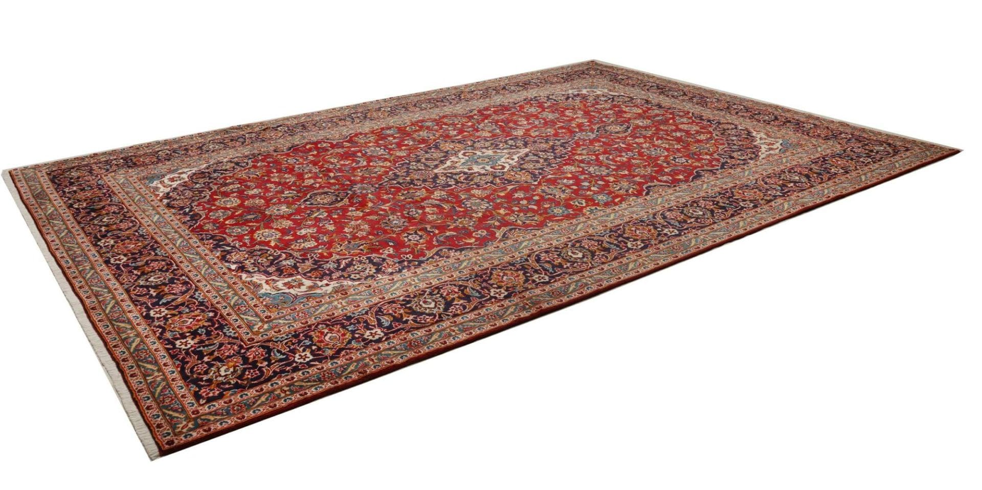 Kashan Teppich 293 x 413cm, Schurwolle, handgeknüpft, Perserteppich