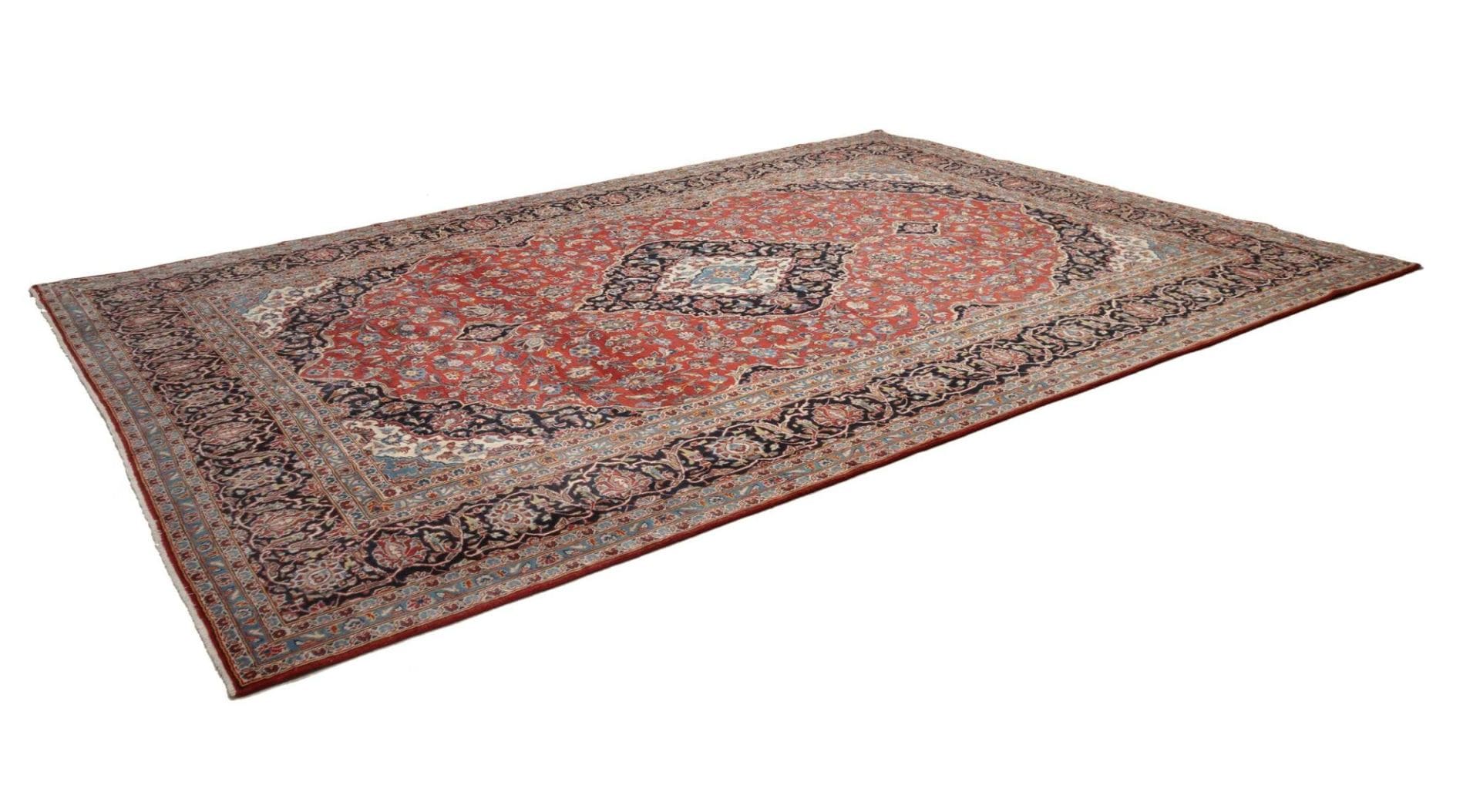 Kashan Teppich 293 x 400cm, handgeknüpft, Schurwolle, Perserteppich