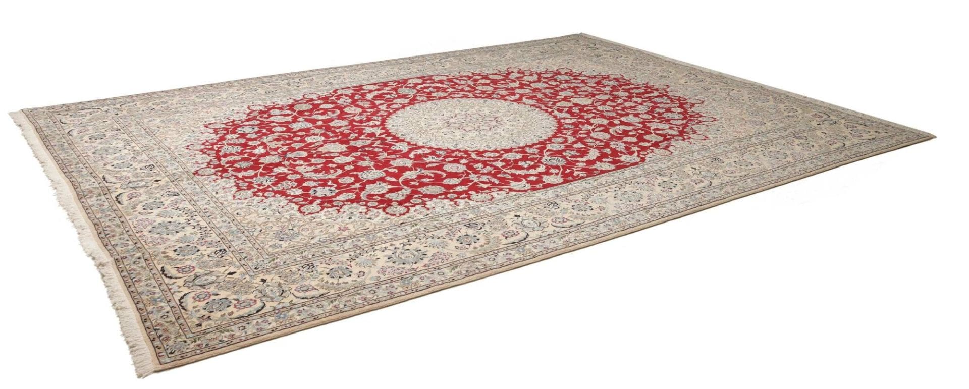 Exklusiver Nain 9La Teppich 296 x 413 cm – florales Design, handgeknüpft H1