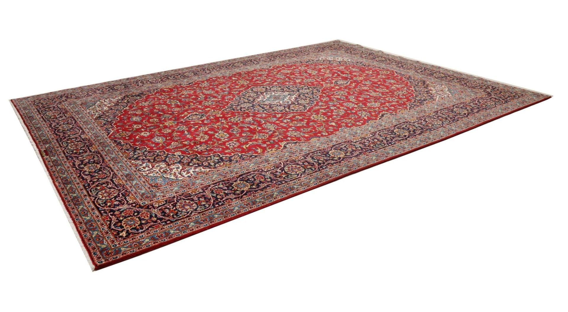 Kashan Teppich 300 x 402cm - Handgeknüpft, Perserteppich