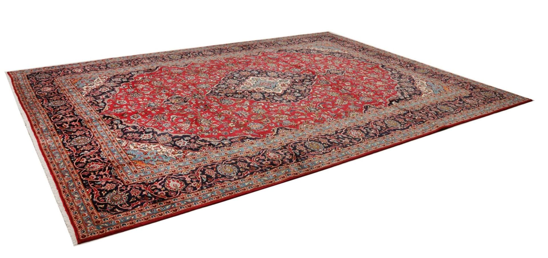 Kashan Teppich 300 x 393cm – Handgeknüpft, Perserteppich, Wolle