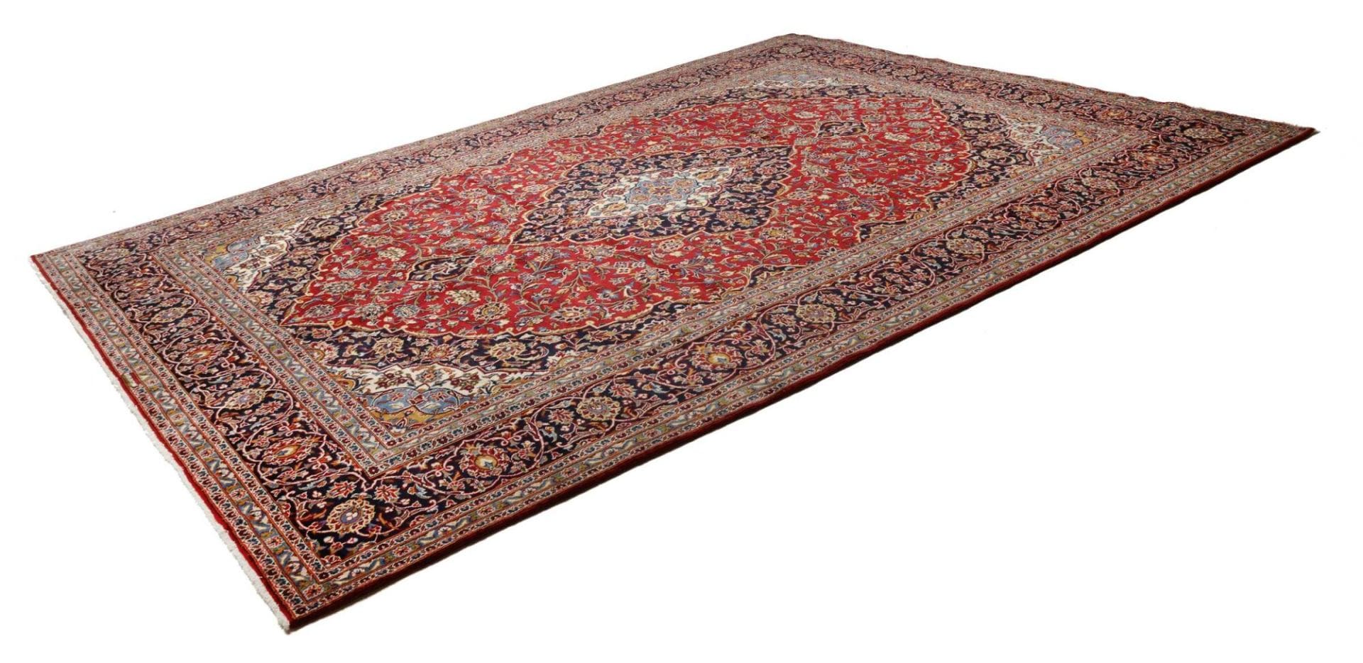 Kashan Teppich 306 x 405cm - florale Muster - handgeknüpft Perserteppich