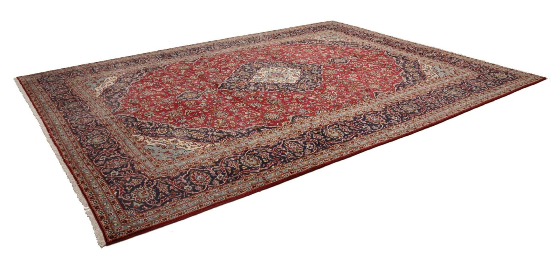 Kashan Teppich 317 x 392 cm – Handgeknüpft, Perserteppich