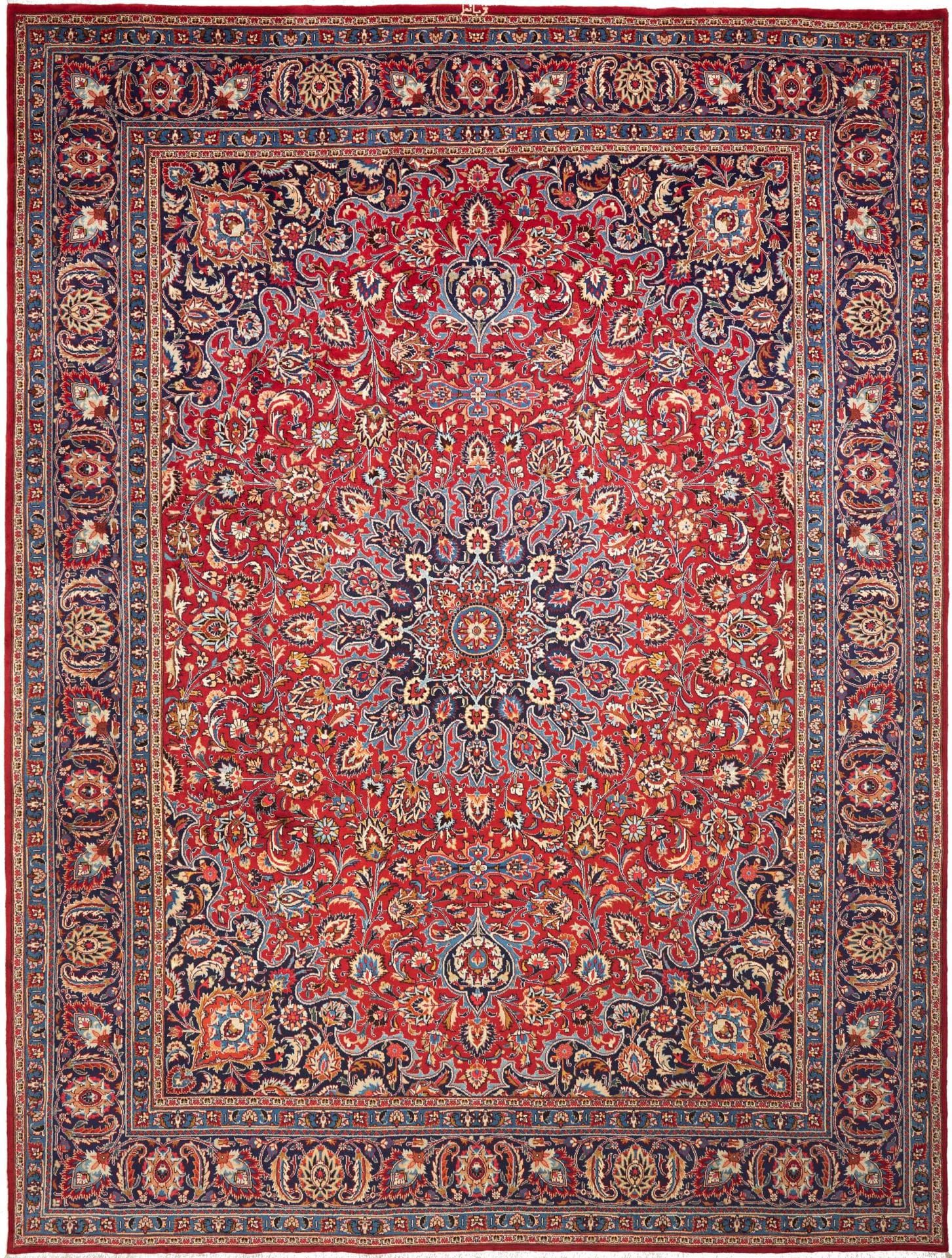 Kashan Teppich 298 x 393 cm – handgeknüpft, Perserteppich, Schurwolle H1
