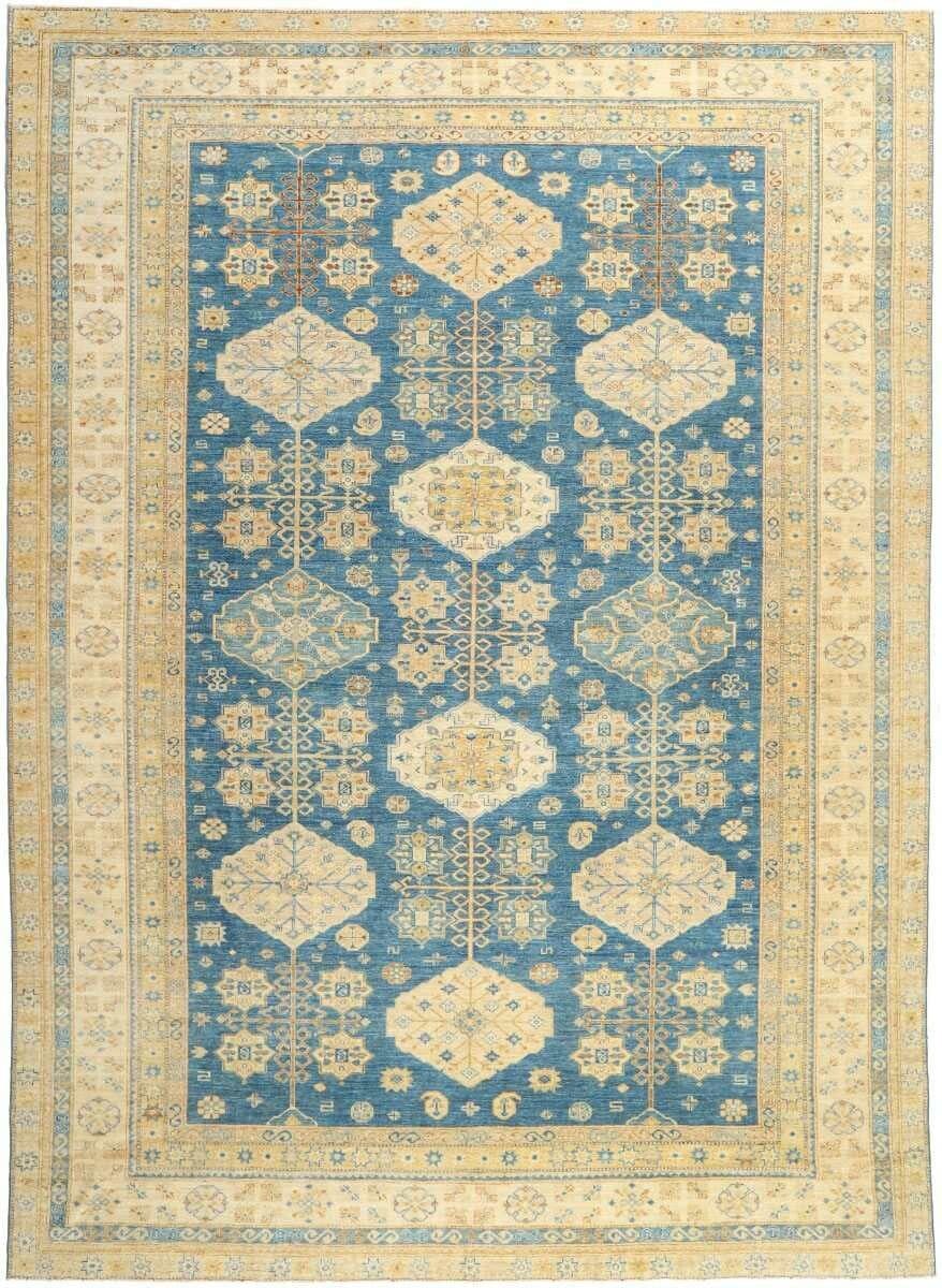 Kazak Teppich 311 x 424cm, geometrische Muster, handgeknüpft