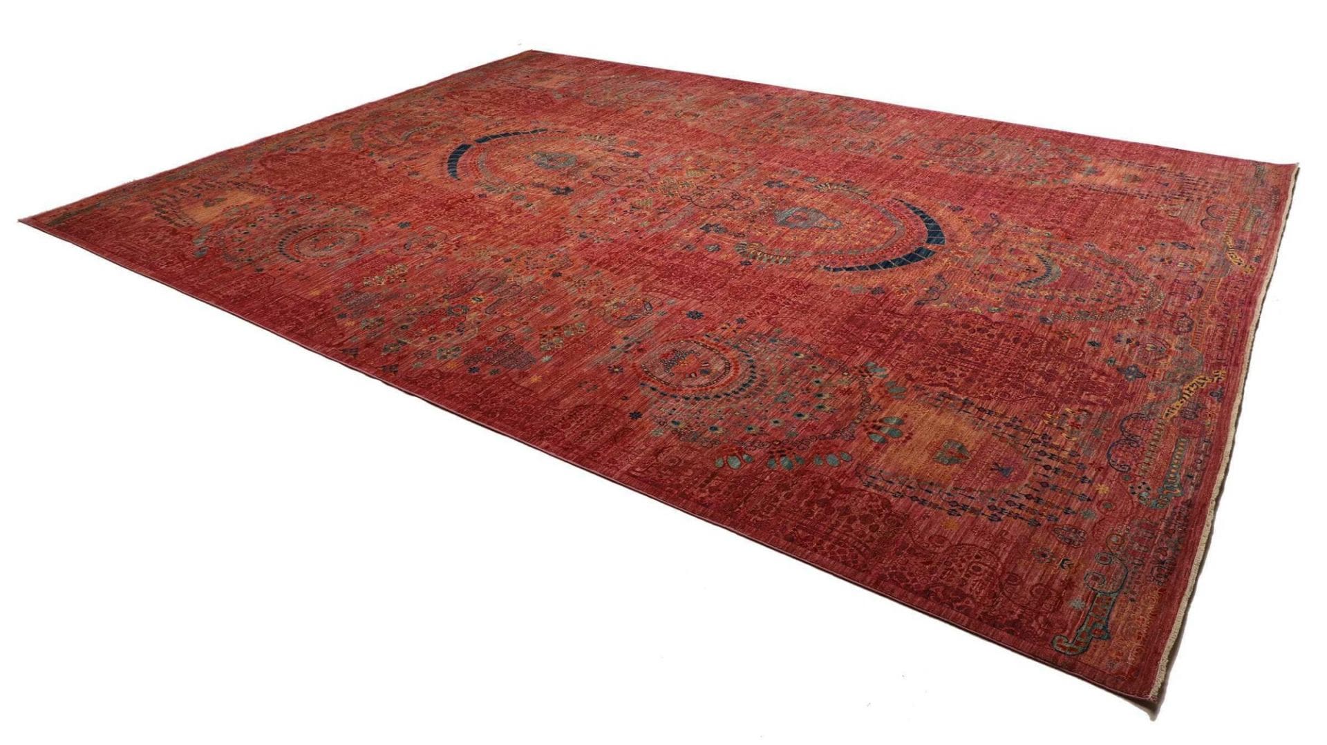 Samarkand Orientteppich 301 x 402cm, handgeknüpft, Schurwolle