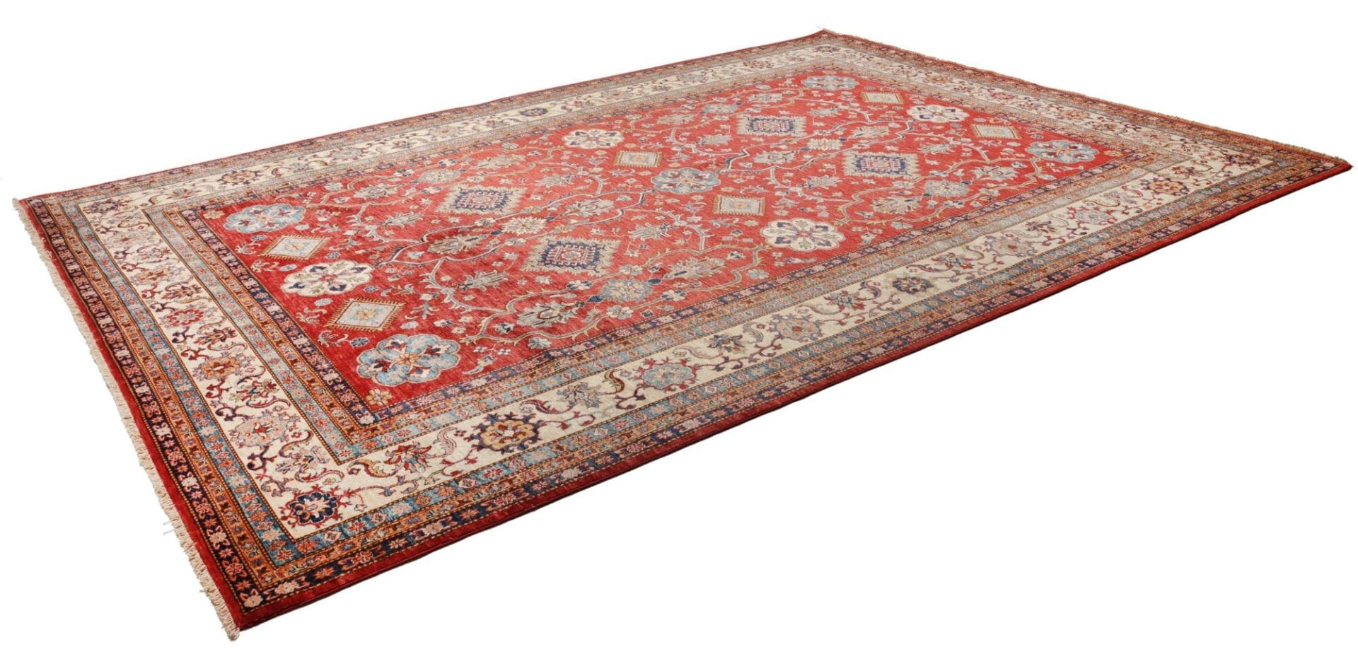 Kazak Teppich 304 x 423 cm – handgeknüpft, geometrisches Muster