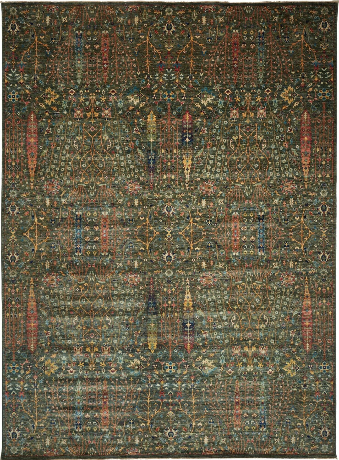 Samarkand Orientteppich 282 x 381 cm, handgeknüpft, Wolle