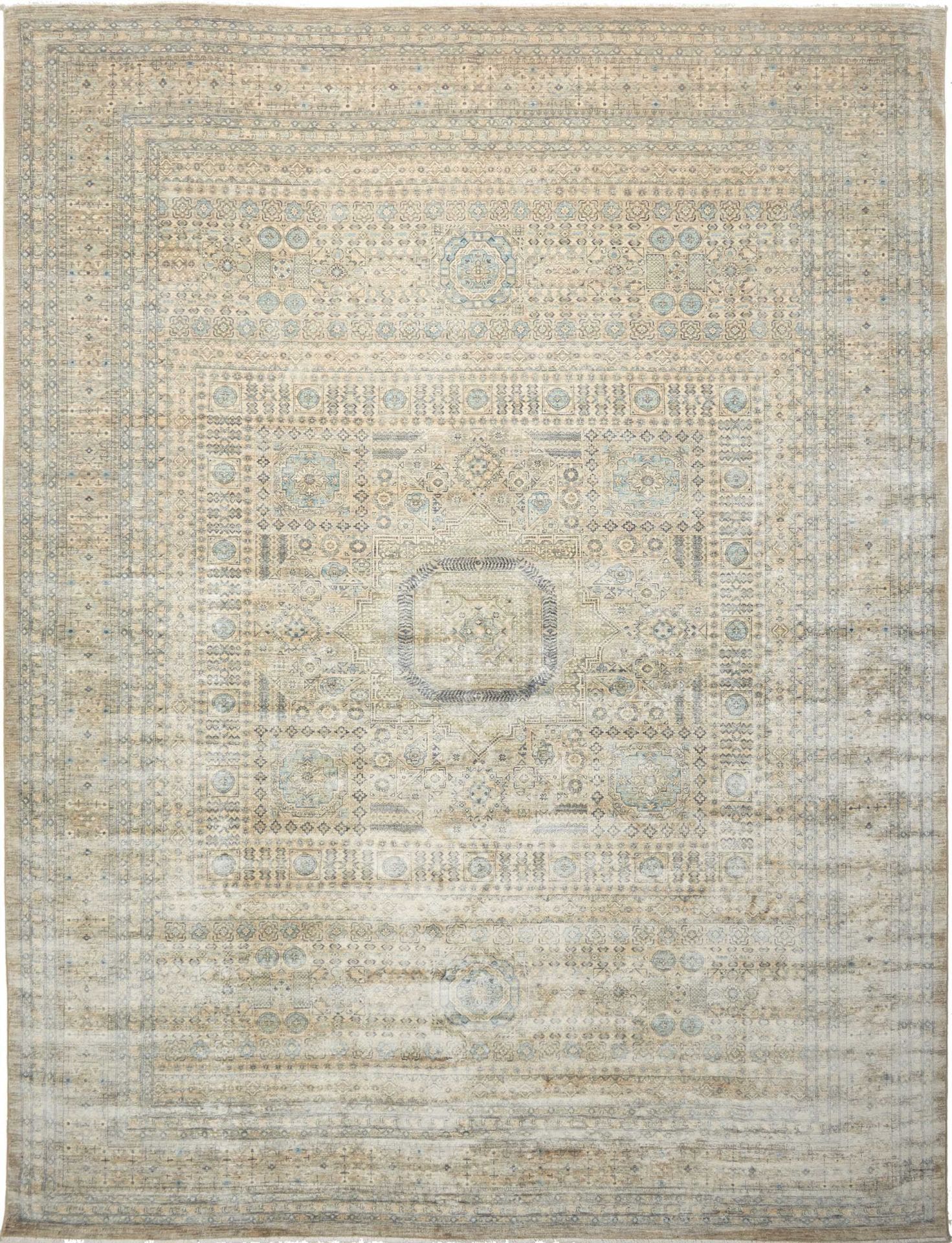 Mamluk Orientteppich 311 x 406 cm, handgeknüpft, Schurwolle