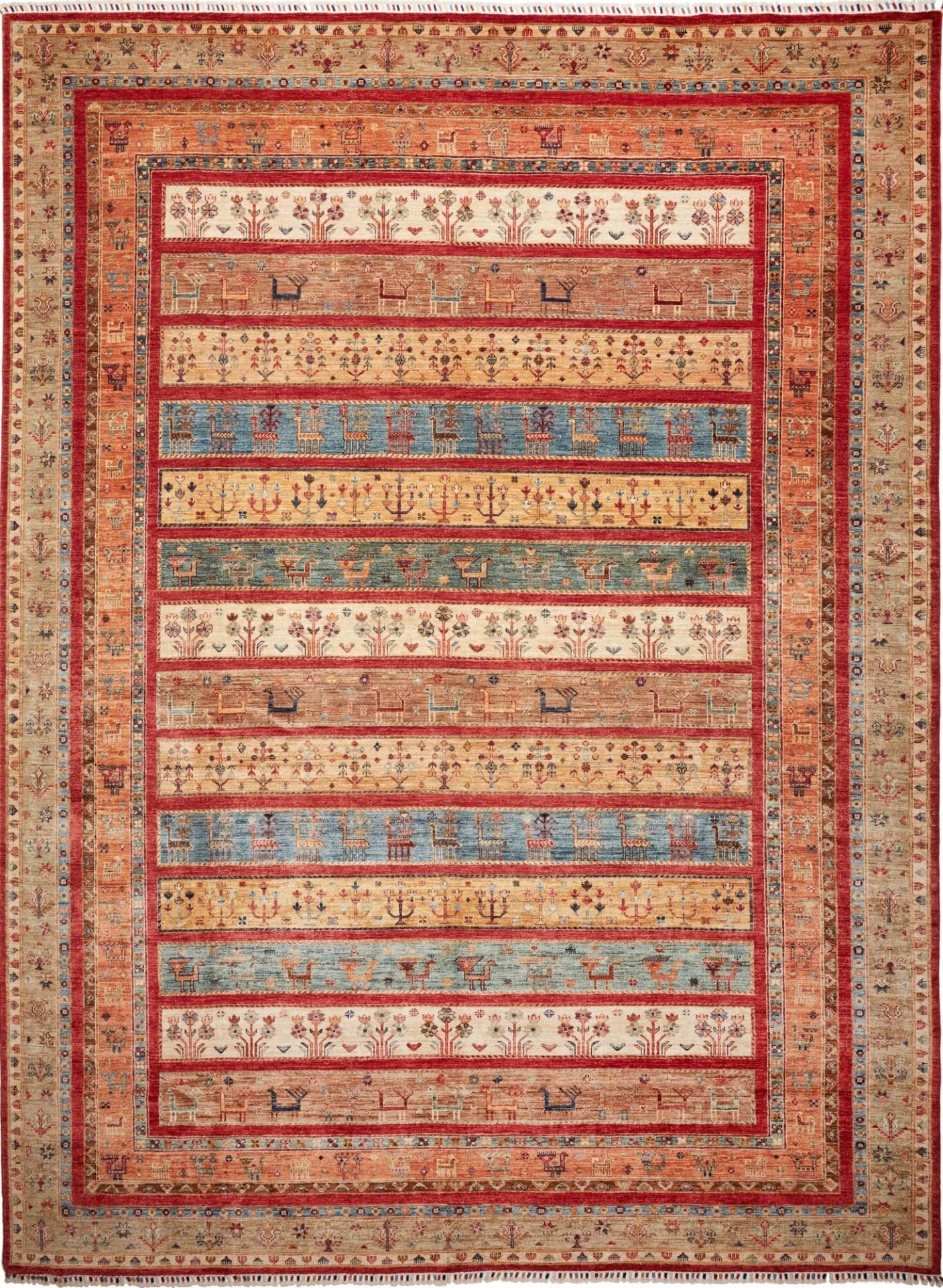Orientteppich Samarkand 306 x 410cm, handgeknüpft, Wolle, bunt