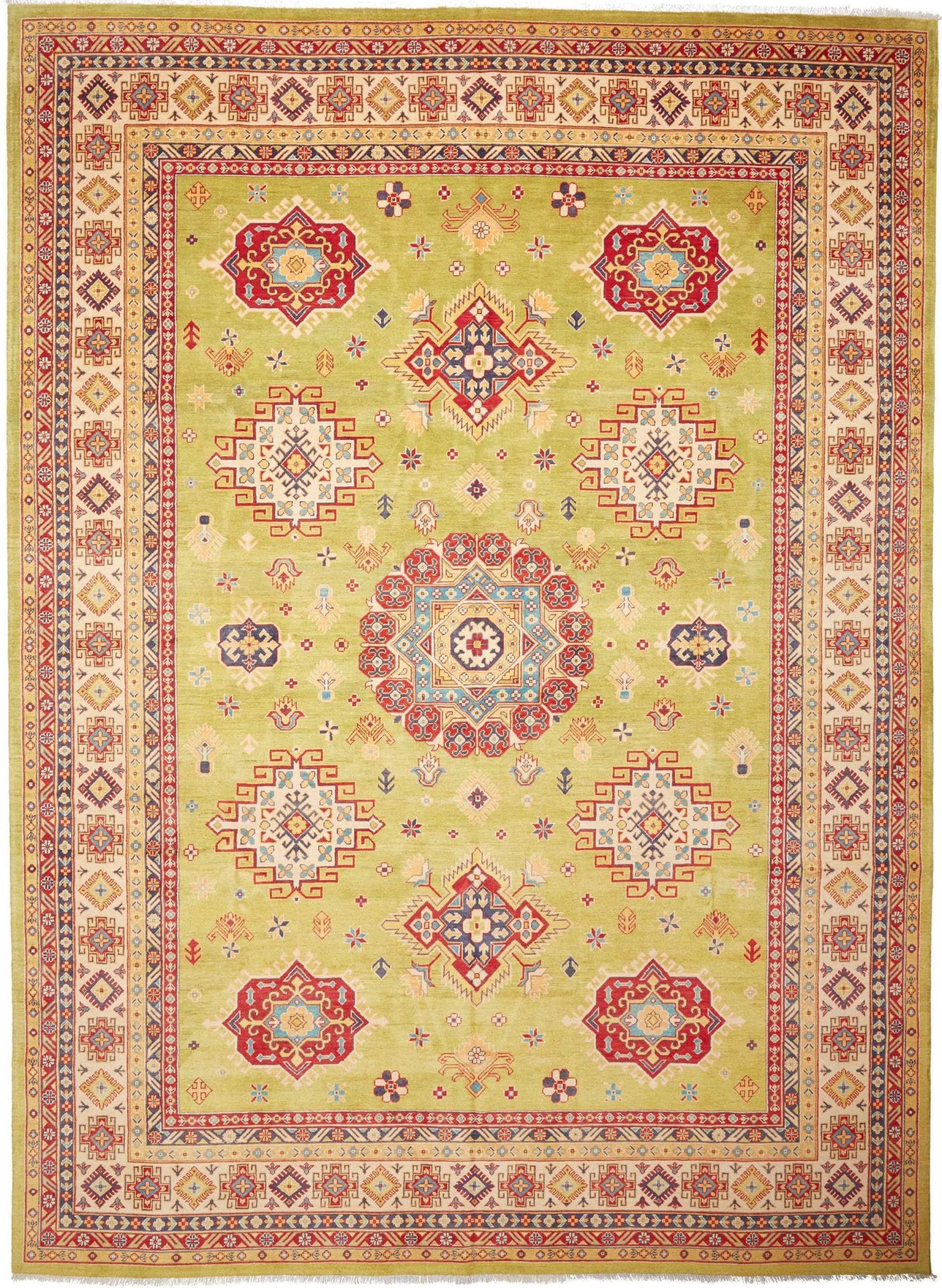Kazak Teppich 311 x 422cm - Geometrisch, Schurwolle, handgeknüpft