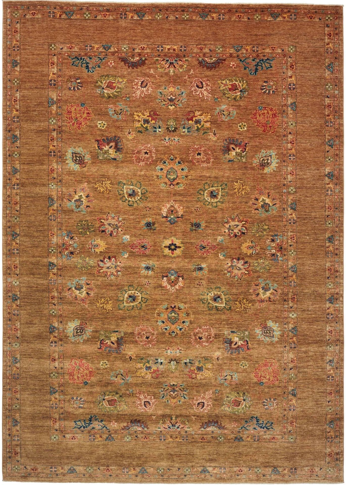 Ziegler Orientteppich 252 x 351cm aus Schurwolle, handgeknüpft