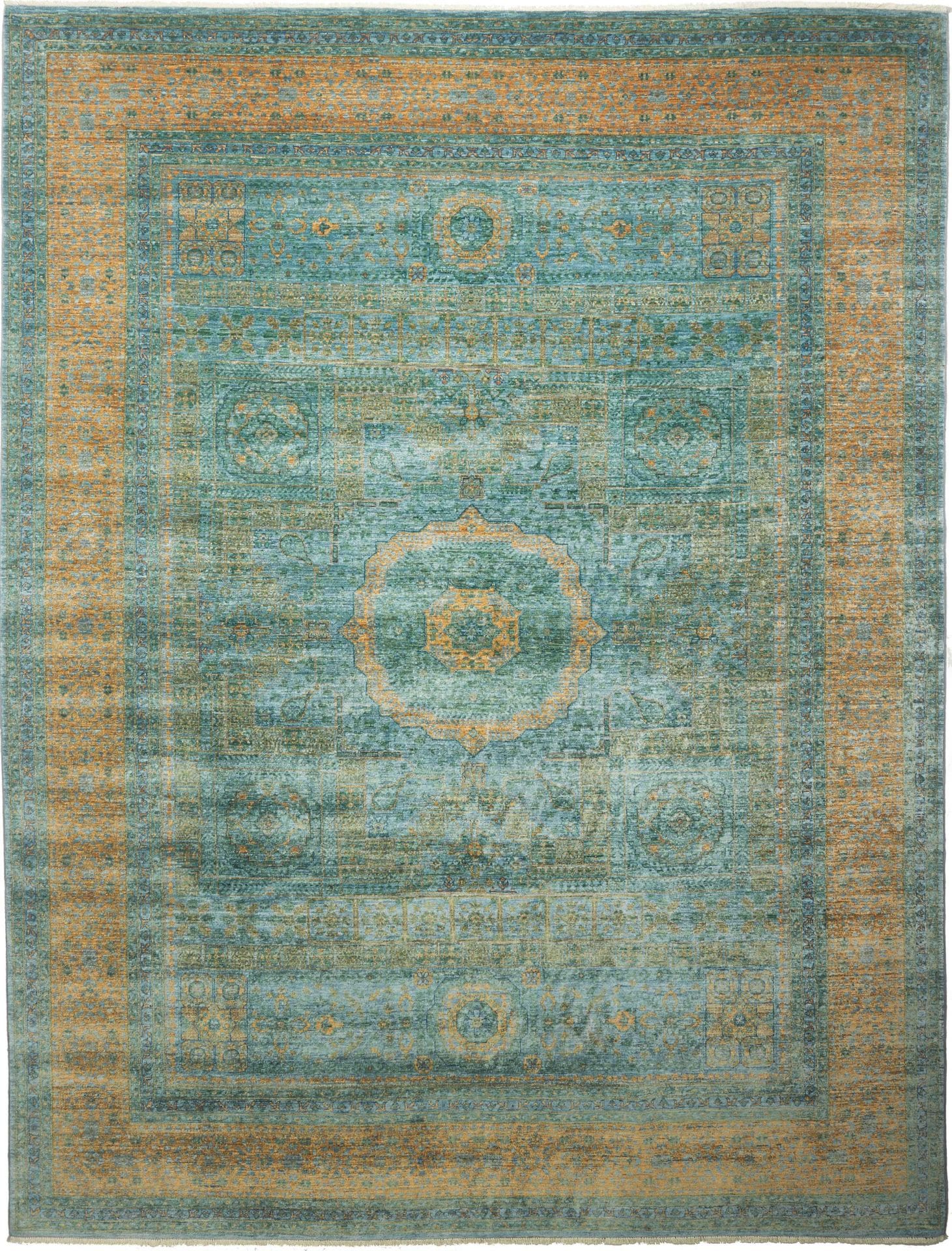 Mamluk Orientteppich 275 x 356cm, Seide, handgeknüpft, hohe Qualität
