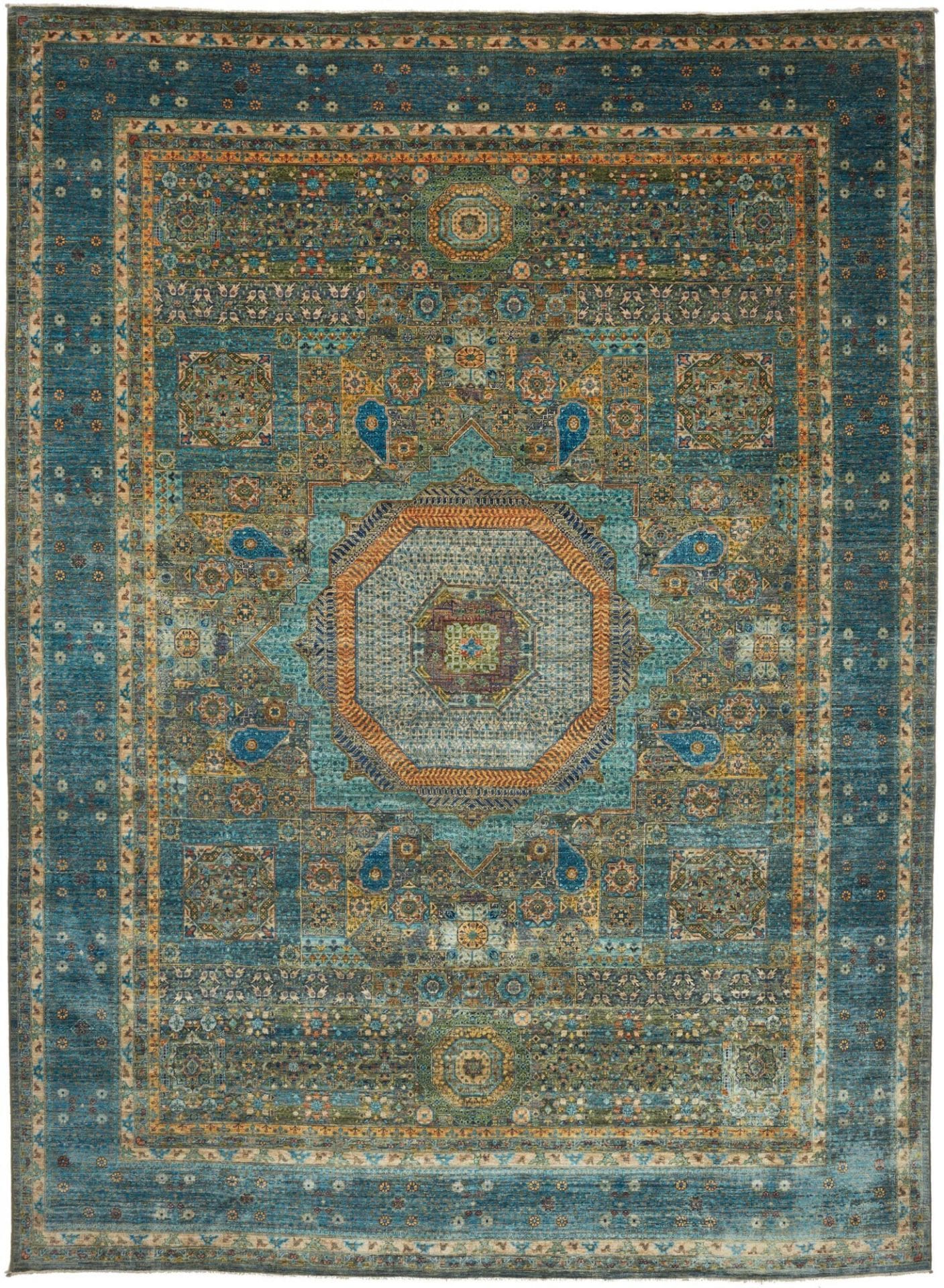 Mamluk Orientteppich 273 x 372 cm - Handgeknüpft aus Wolle