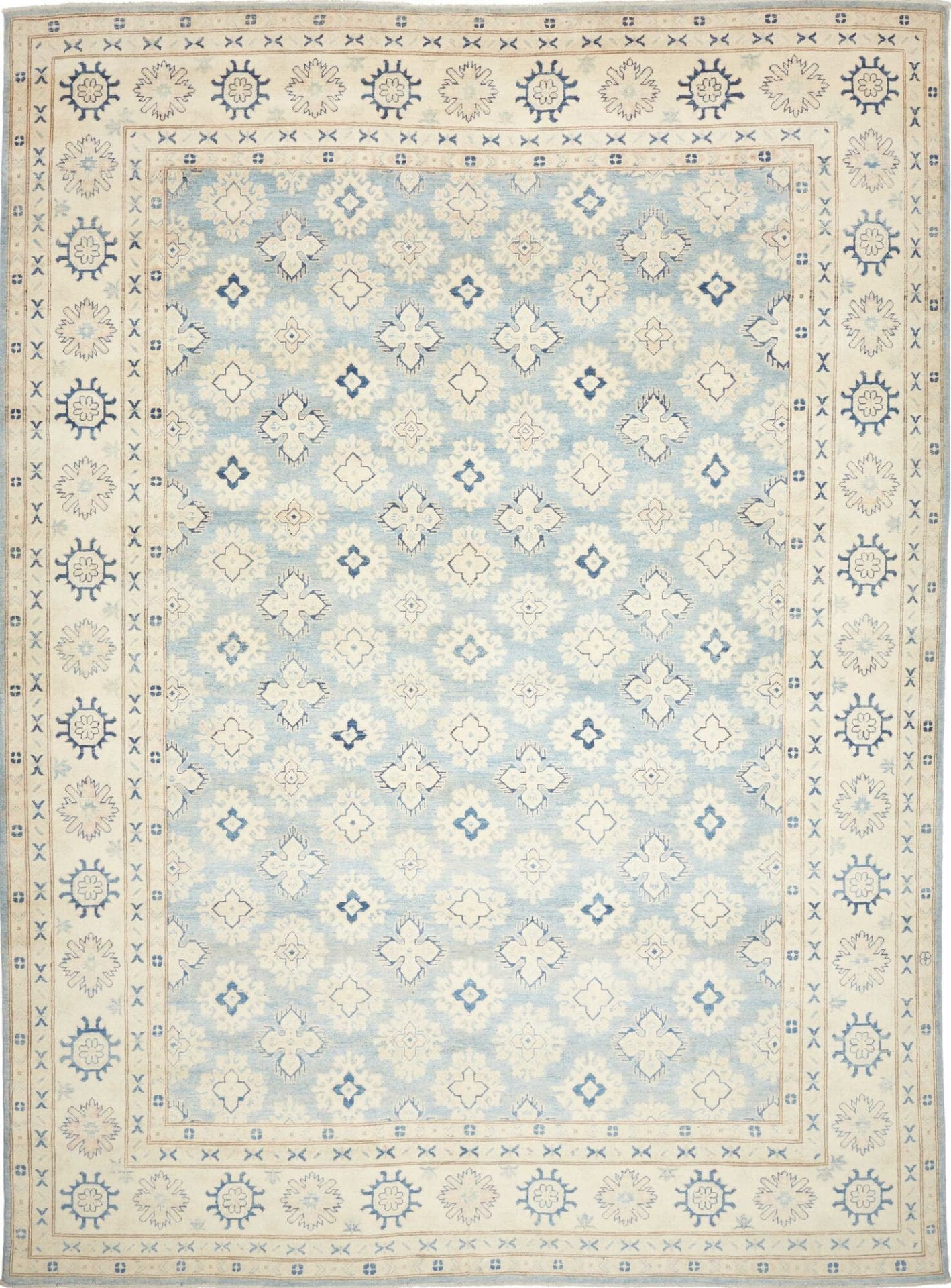 Kazak Orientteppich 275 x 366cm – Handgeknüpft, geometrisches Muster