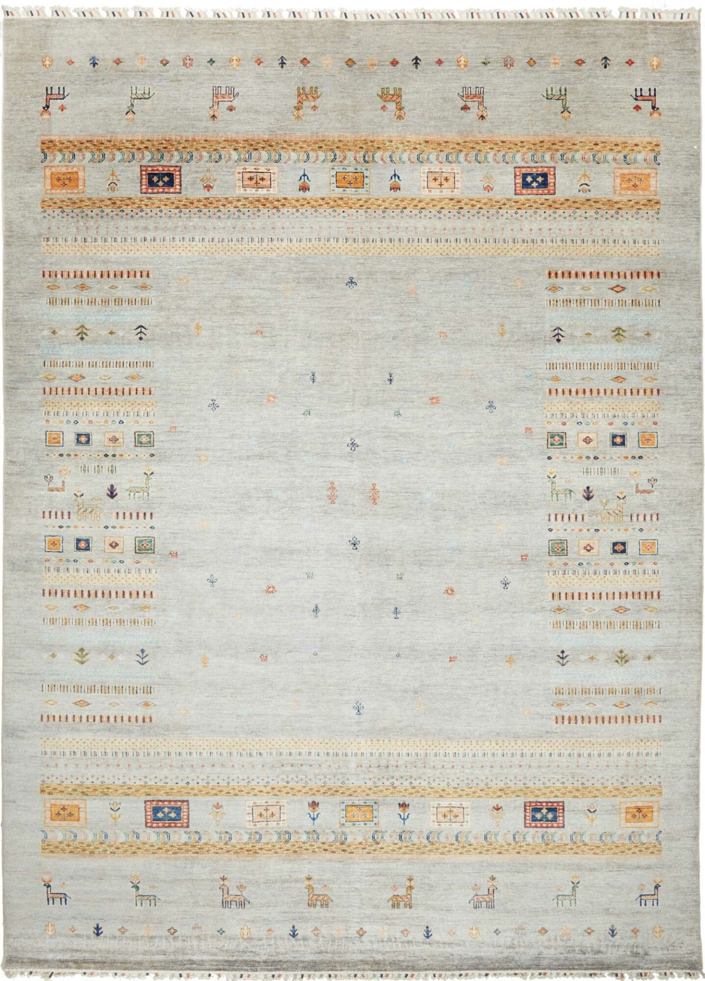 Orientteppich Samarkand 254 x 347cm, handgeknüpft, Schurwolle