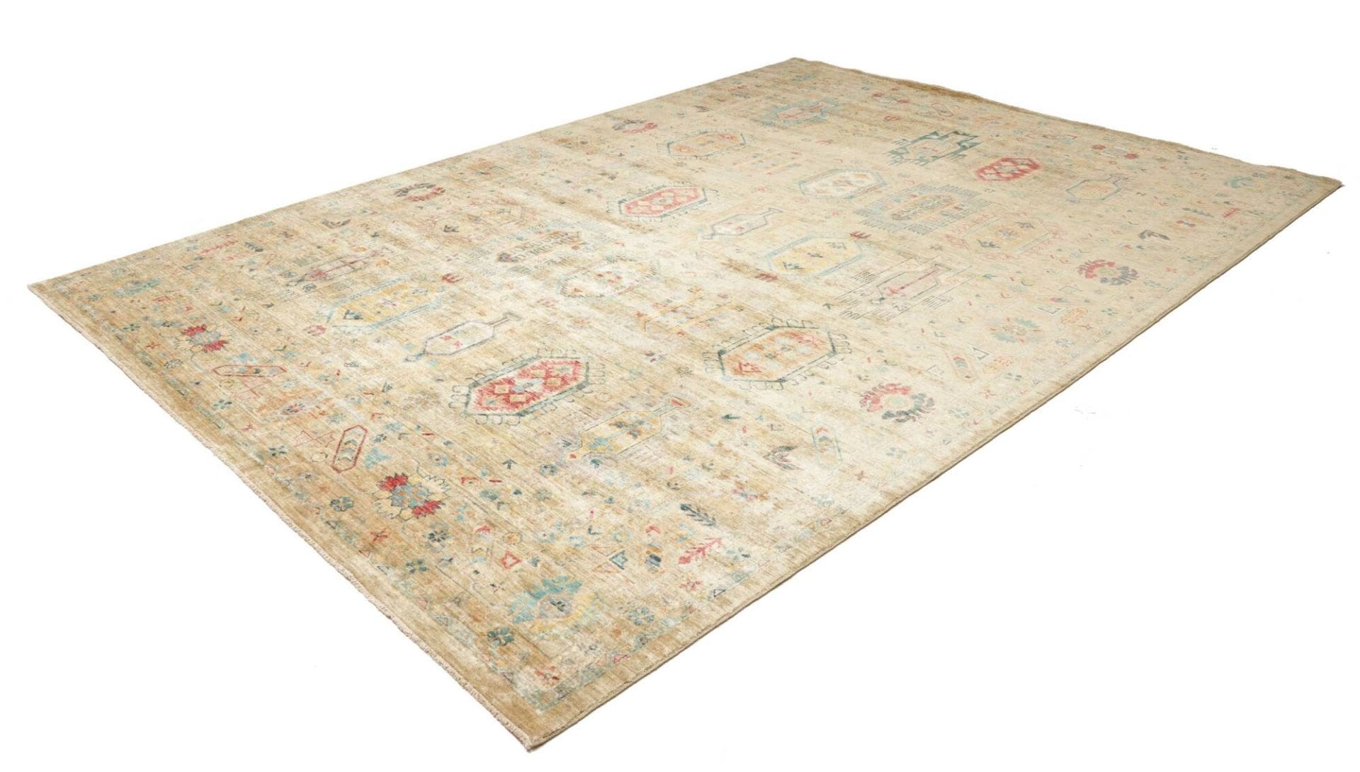 Orientteppich Samarkand 256 x 338cm, handgeknüpft, Wolle, bunt